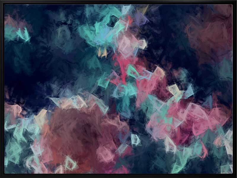 Diamond Storm Canvas Art Print - Modern Abstract Wall Decor for Living Room, Bedroom & Office - High-Quality Framed Artwork for Home & Office Decor