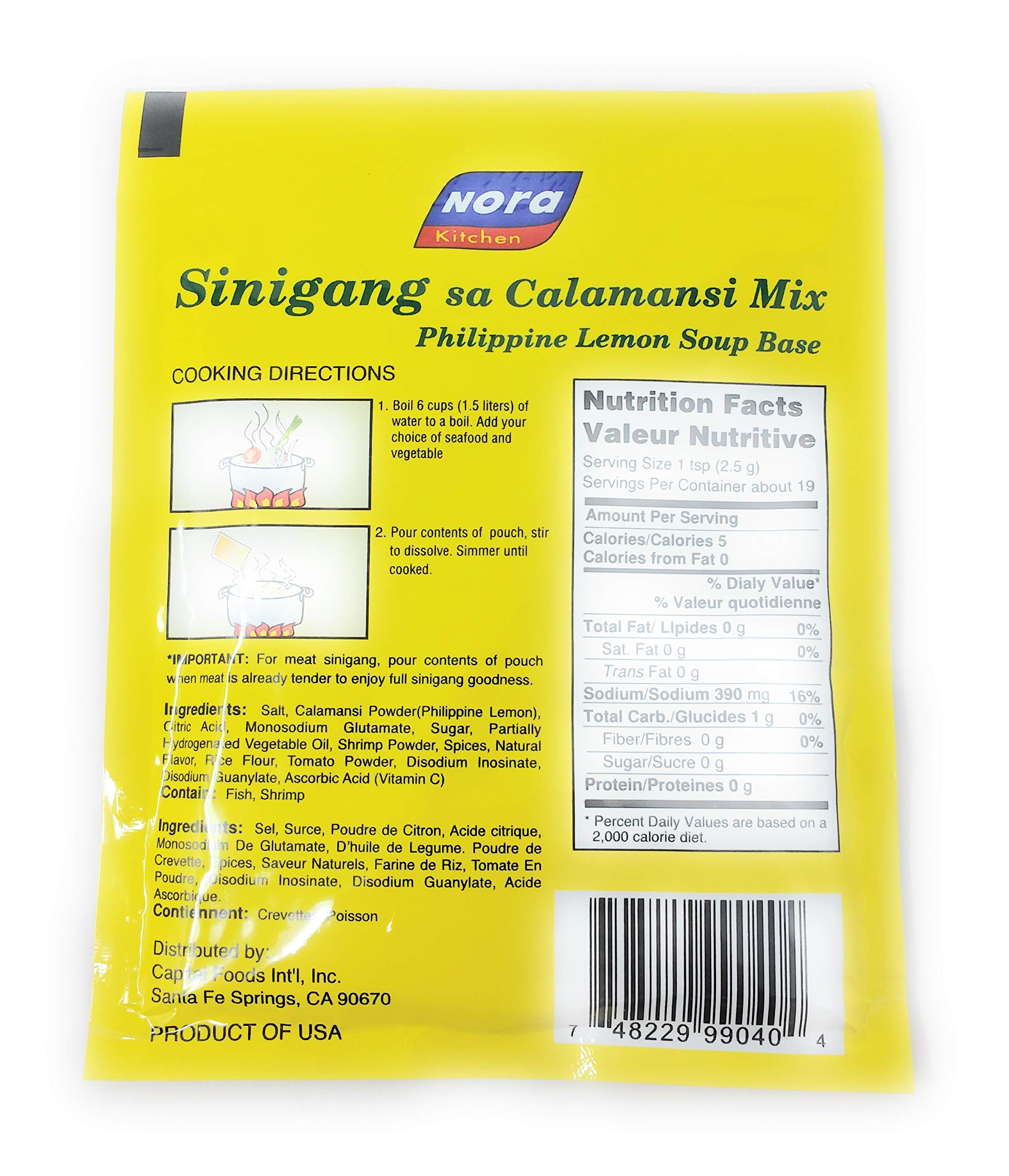 Nora Kitchen Sinigang sa Calamansi Mix - Authentic Philippine Lemon Soup Base - 6 Pack - Perfect for Filipino Dishes, Family Dinners & Asian Cuisine
