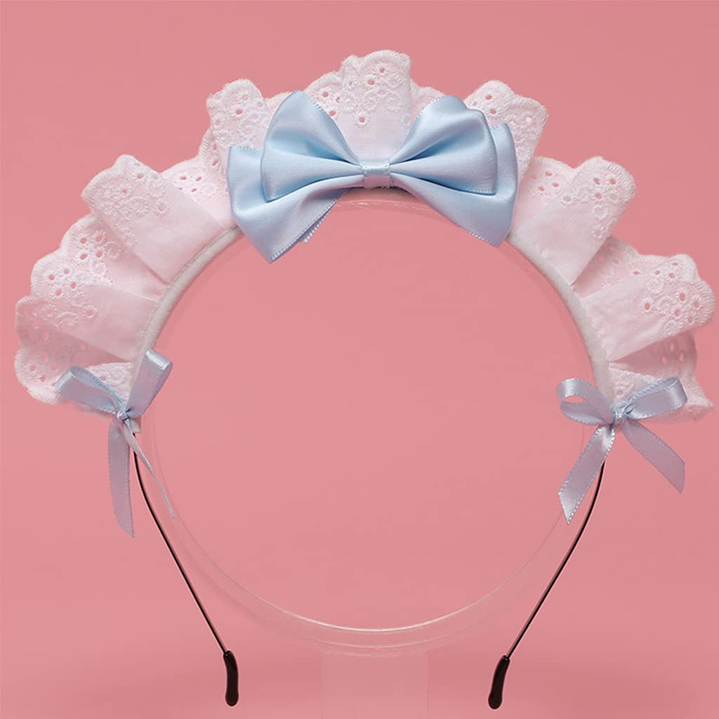 Lolita Headband for Women - Elegant Lace Bow Hair Band for Black Women & Girls, Anime Cosplay, Maid Costume Accessories, Cute Hair Ribbon for Parties & Fashion - Perfect for Cosplay, Halloween, Themed Events & Daily Wear