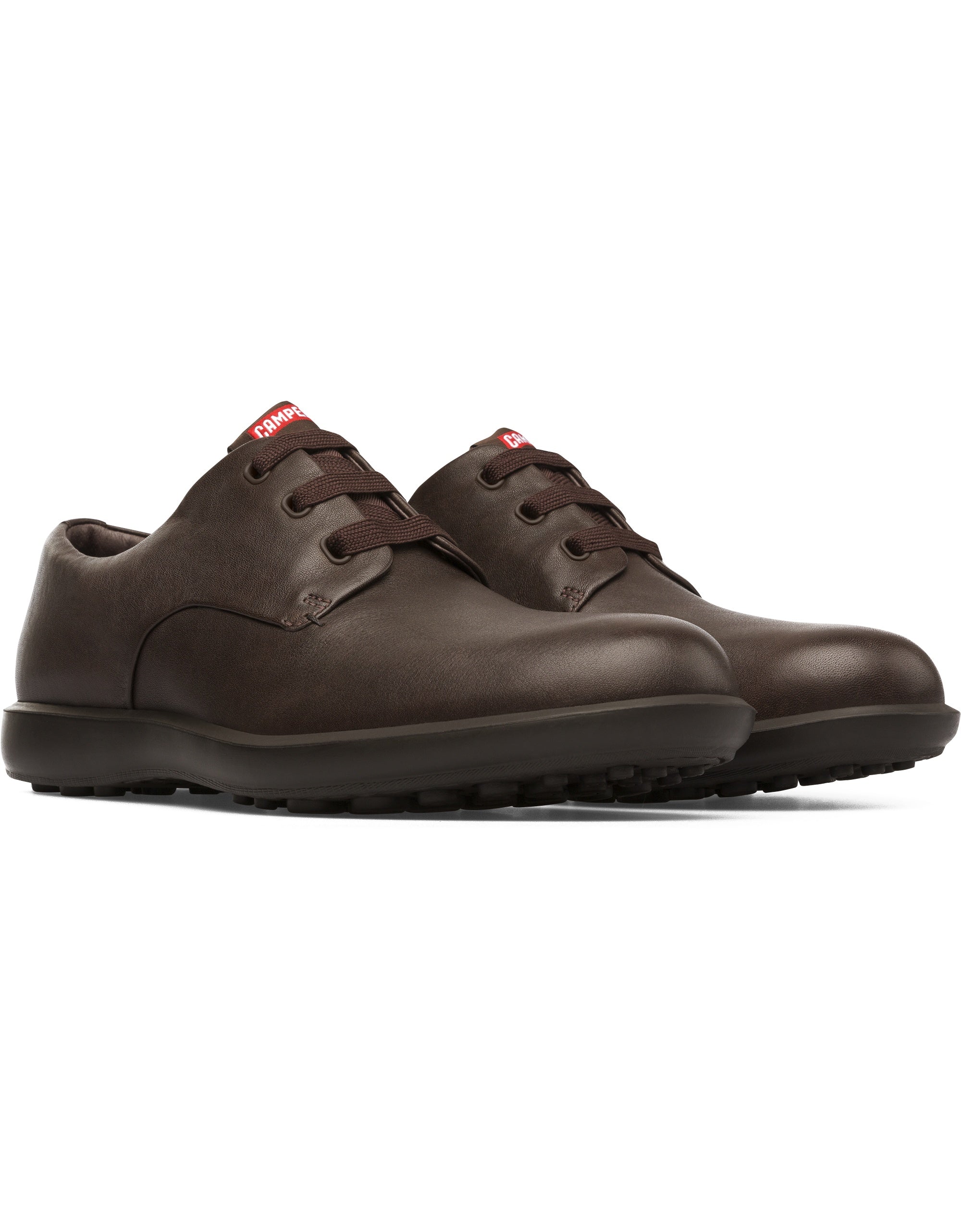 Camper Men's Atom Work Boots - Dark Brown Leather Hiking & Outdoor Shoes for Work, Hiking & Casual Wear