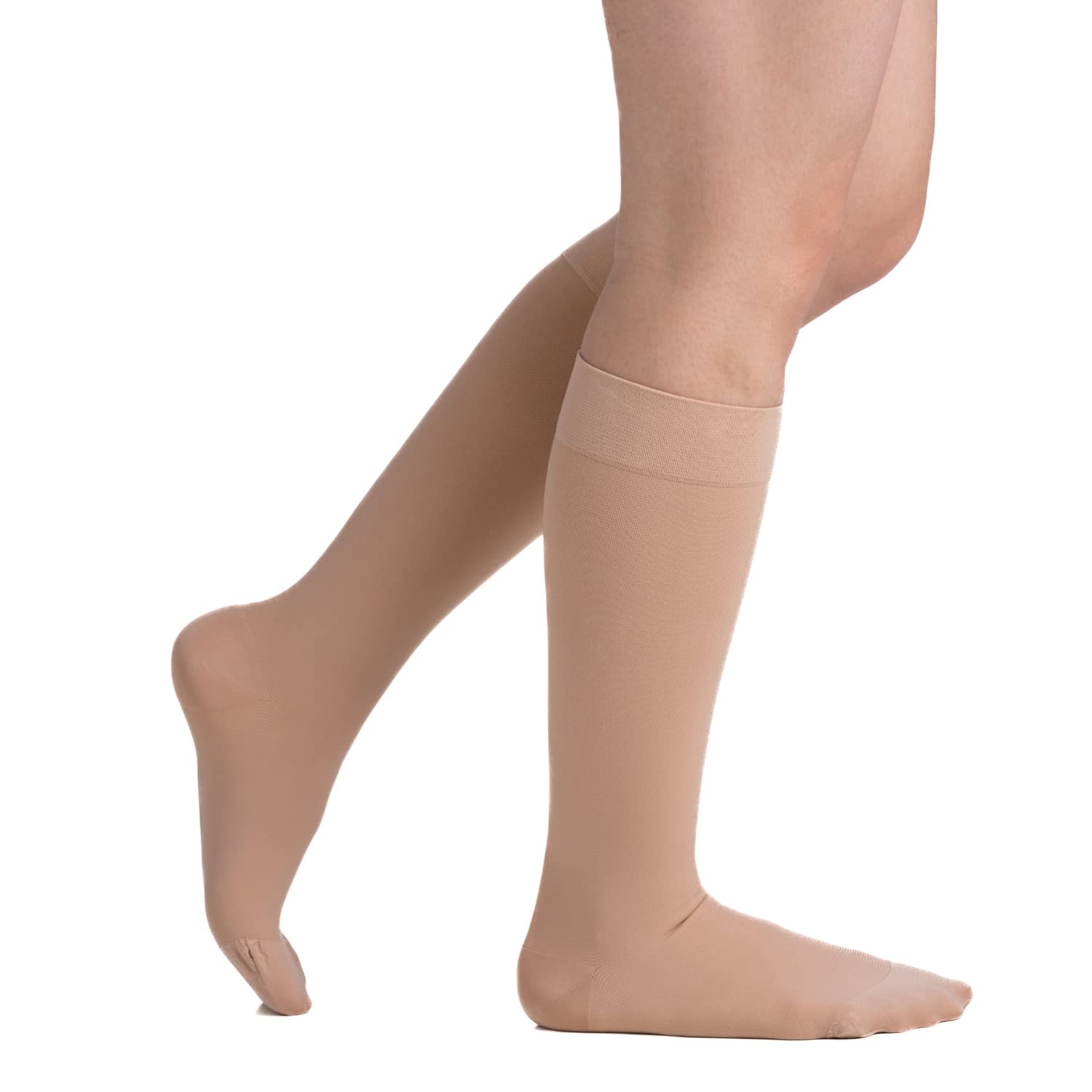 EvoNation 30-40 mmHg Graduated Compression Socks for Men & Women - Extra Firm Support for Running, Travel & Circulation - Medical Grade Knee High Compression Stockings
