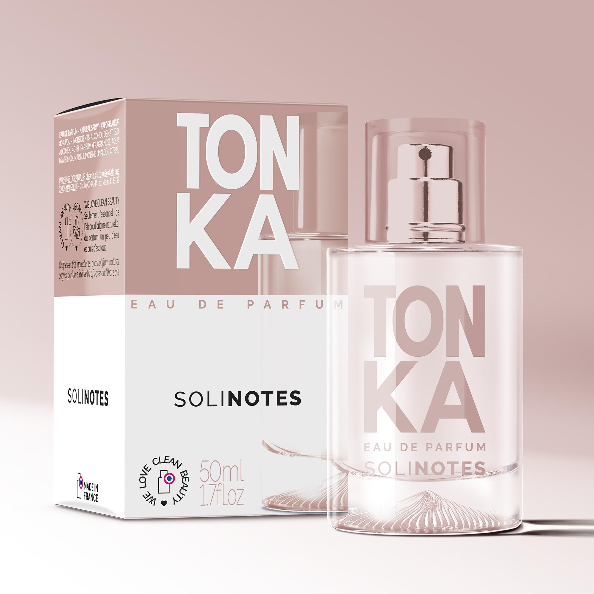 Solinotes Tonka Unisex Perfume - 1.7 Fl Oz/50 ML Eau De Parfum | Floral & Soothing Scent with Premium Ingredients | Vegan, Cruelty-Free, Made in France | Perfect for Daily Wear, Date Nights & Special Occasions