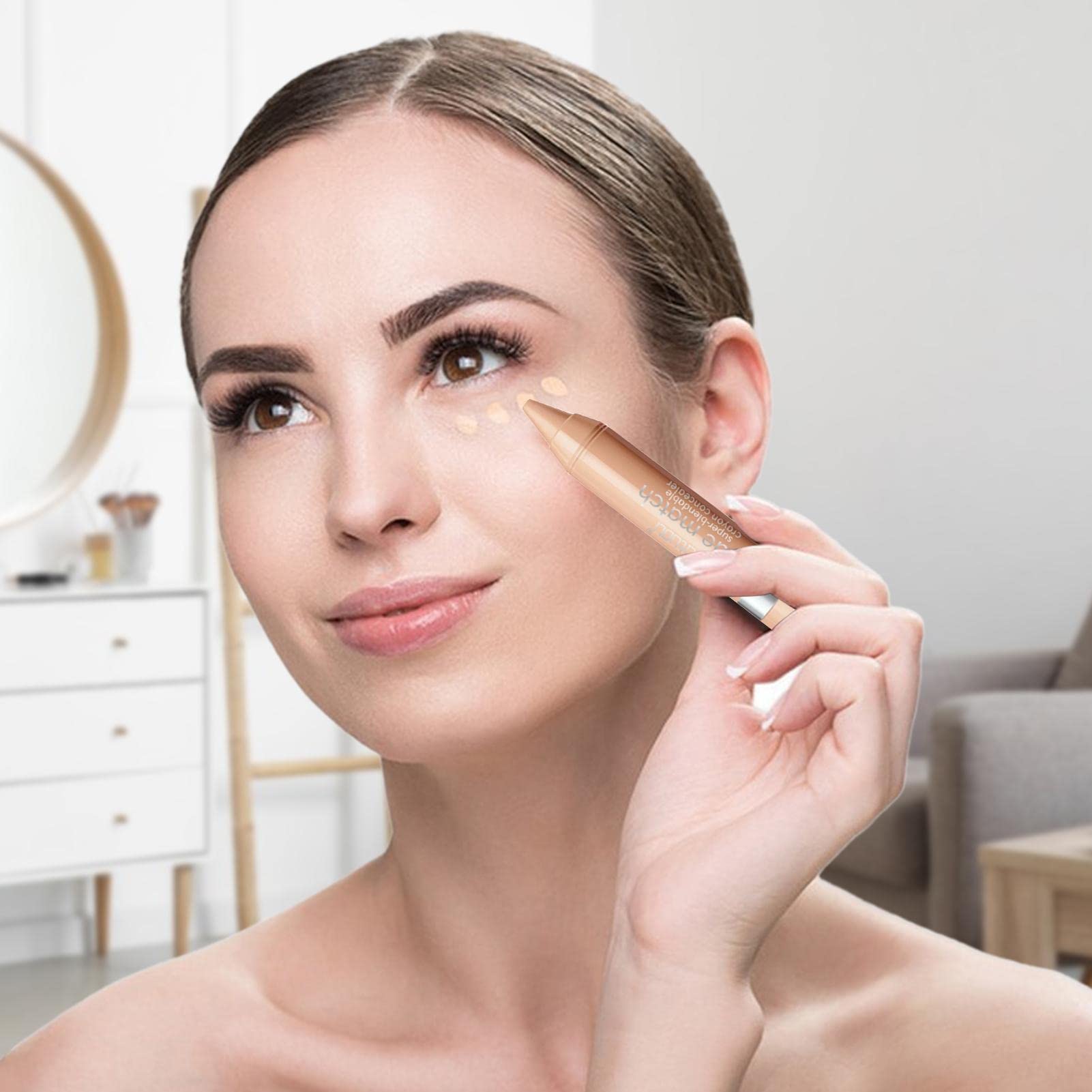 Best Eye Concealer for Dark Circles - Anti-Aging Eraser & Blemish Cover - Ultra Blendable, Moisturizing Formula - Perfect for Daily Makeup & Highlighting (Natural Look)