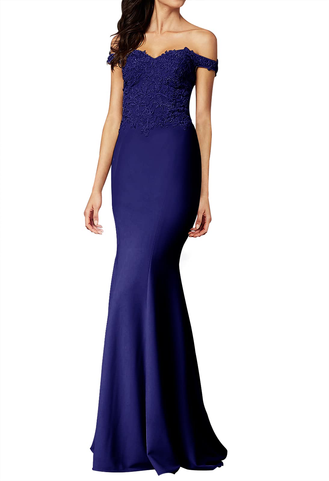Elegant Lace Prom Dress Long Mermaid Evening Gown Off Shoulder Formal Gown for Homecoming, Wedding, and Special Occasions