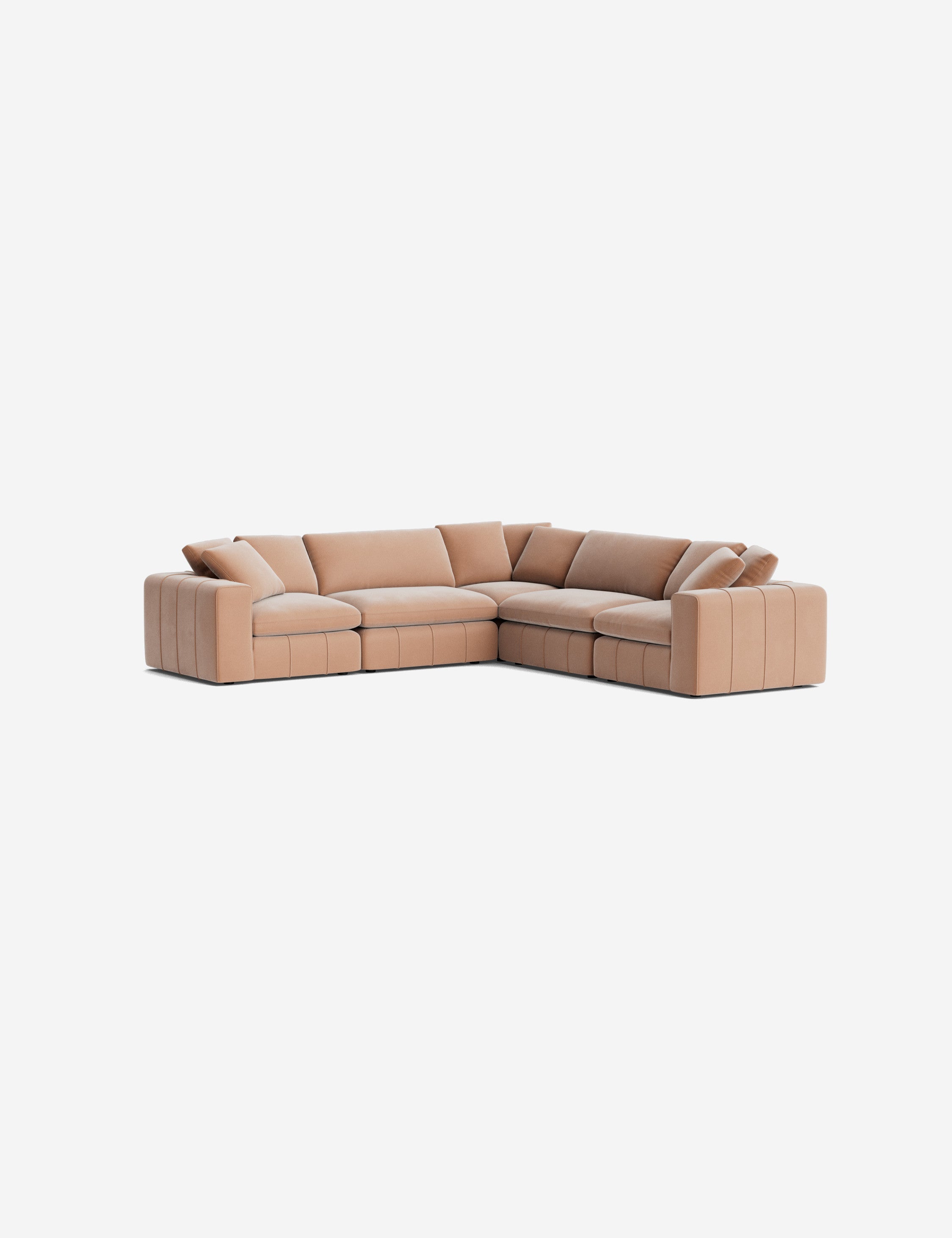 Capella Modular Corner Sectional Sofa - Modern L-Shaped Couch for Living Room, Home Theater & Lounge Areas | Customizable Comfortable Furniture