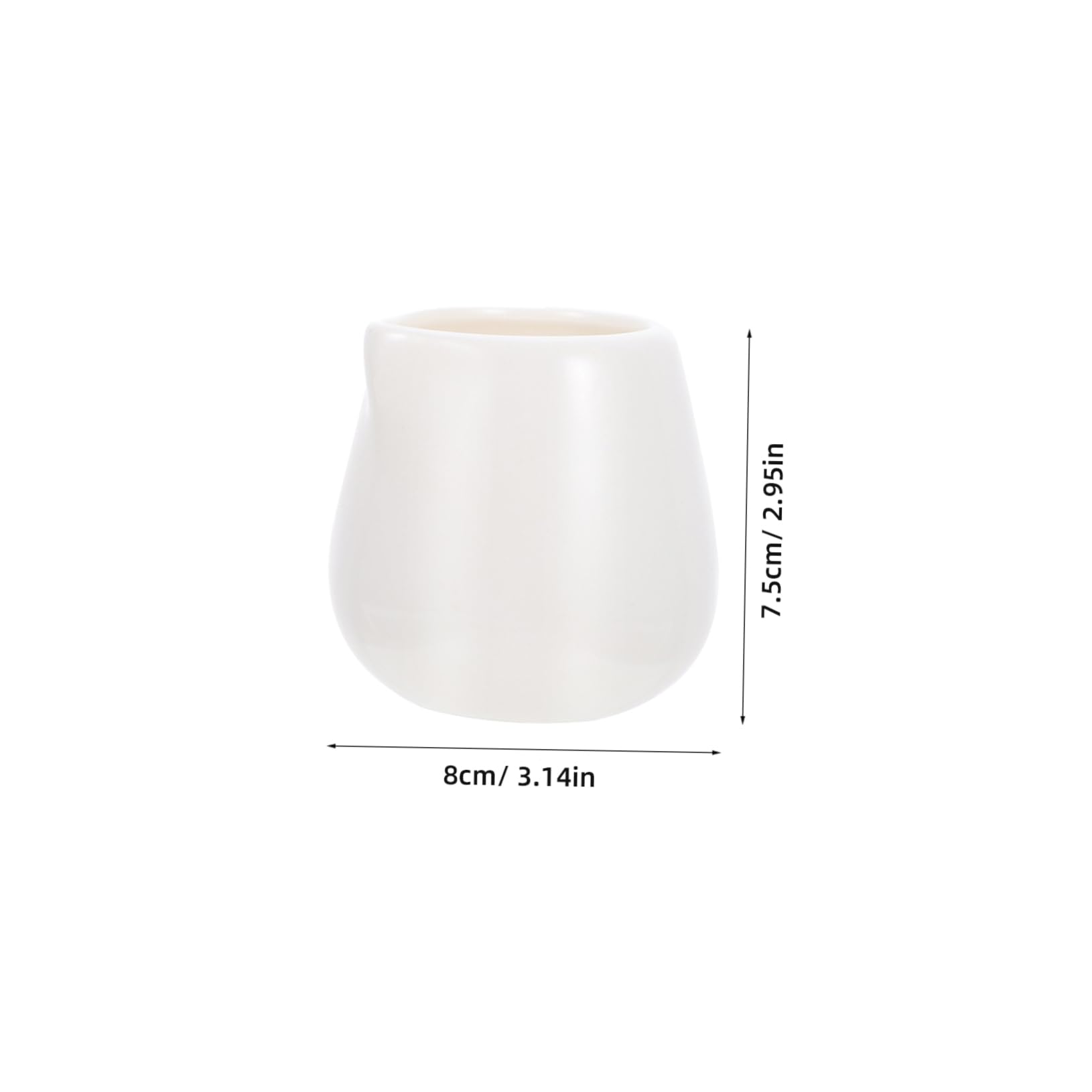 Hemoton 2-Pack Ceramic Milk and Sauce Storage Containers - 16oz Kitchen Pitchers for Coffee, Sugar, Honey - Durable Ceramic Jugs with Lid - Perfect for Coffee Shops, Restaurants, and Home Kitchens