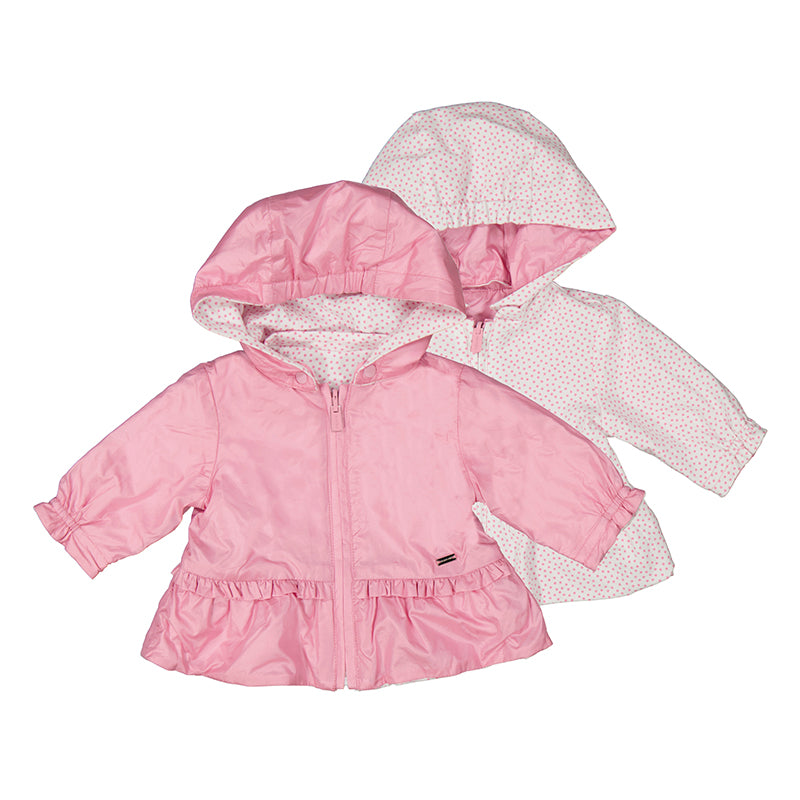 Mayoral Infant Reversible Windbreaker Jacket - Lightweight Waterproof Bubblegum Pink Outerwear for Baby Boys & Girls | Perfect for Spring, Fall & Outdoor Activities
