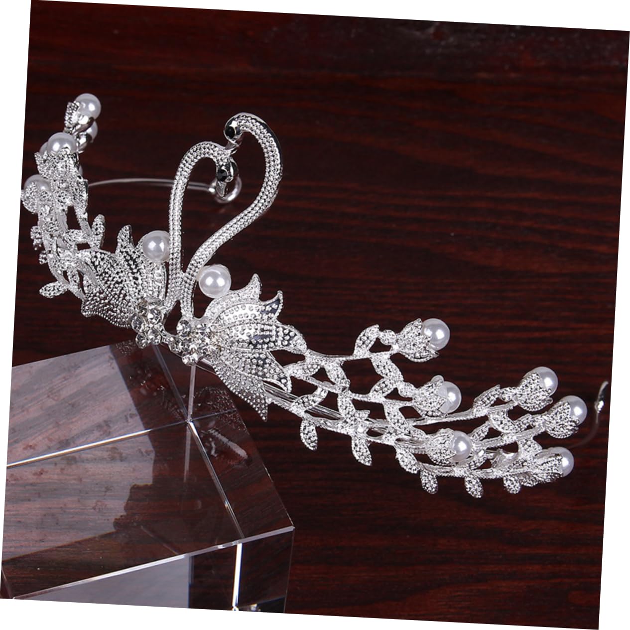 Silver Tiara Headpiece for Women - Bridal Crown Hair Jewelry for Weddings & Parties