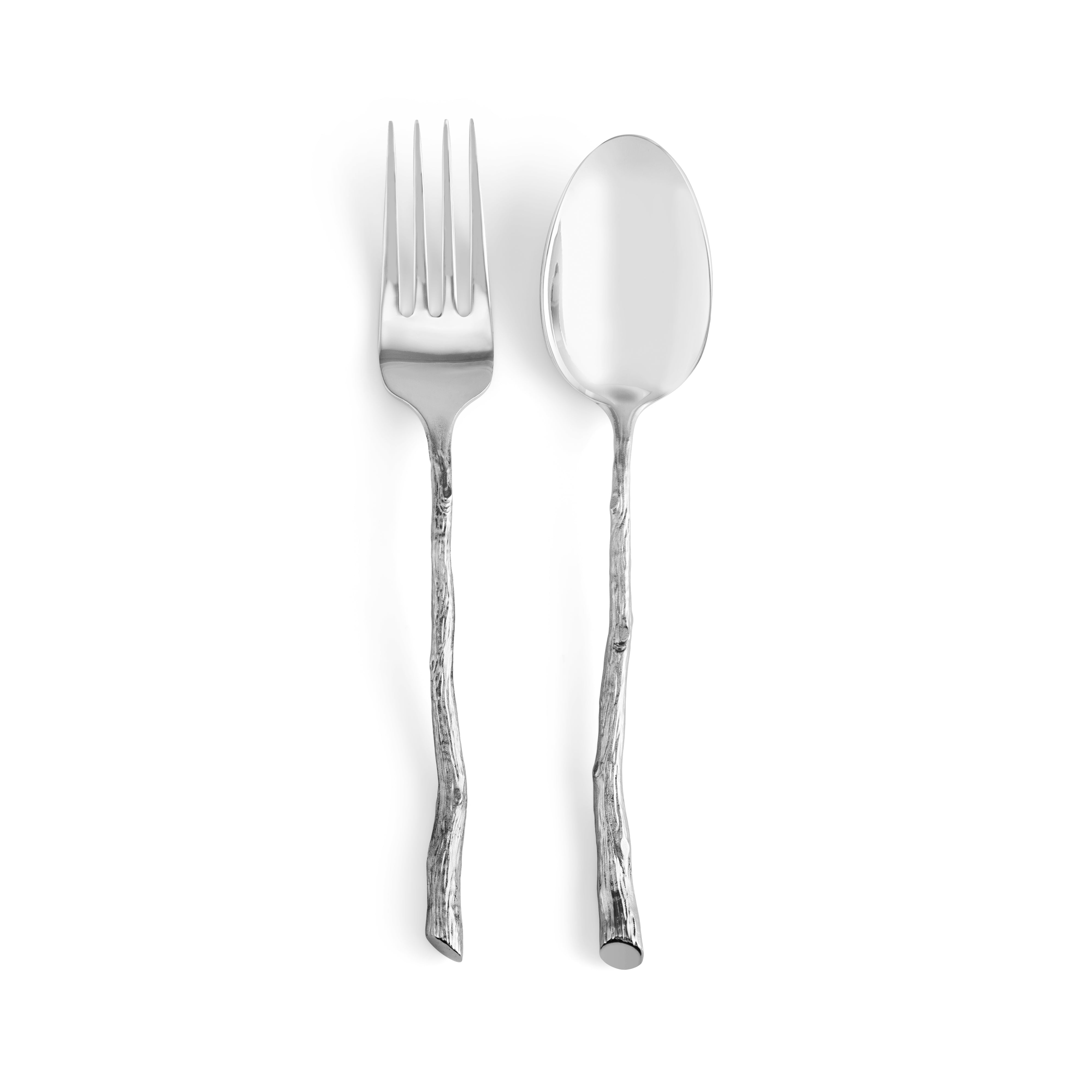 Eco-Friendly Twig Serving Set - Natural Wooden Utensils for Dining & Entertaining - Perfect for Outdoor Picnics, BBQ Parties & Rustic Table Settings