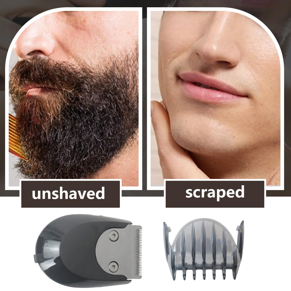 Upgraded RQ111 SmartClick Beard Shaver Replacement Head - Compatible with Philips Norelco SensoTouch 3D Arcitect Series 1250 1251 1252 1253 1254 1260 - Precision Trimming for Daily Grooming & Travel Use