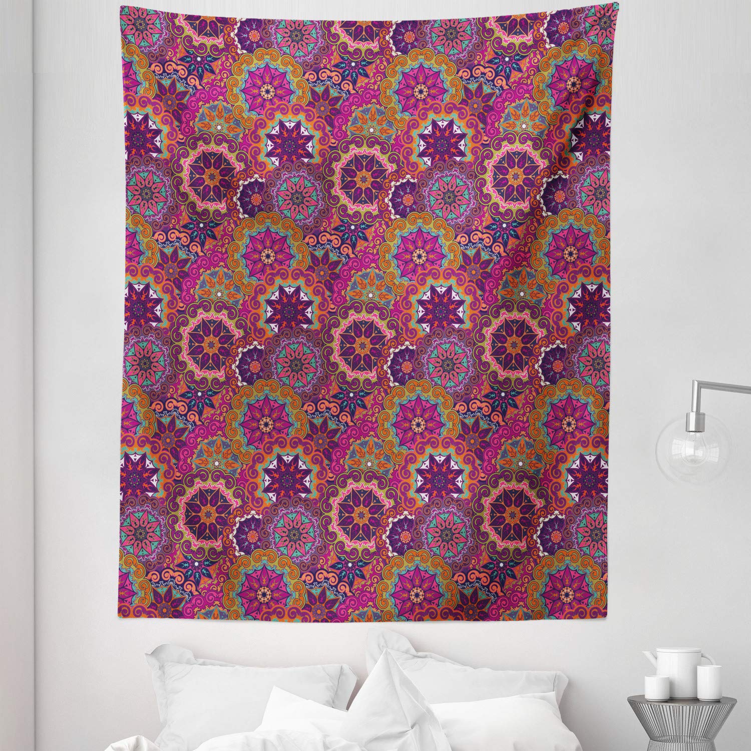 Ambesonne Floral Tapestry Twin Size 68