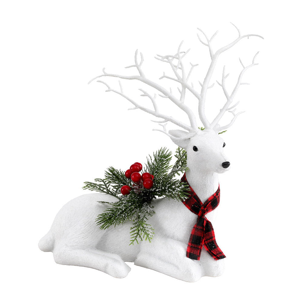 32cm Glitter Christmas Reindeer Ornaments - Holiday Party Decorations for Tree, Home & Festive Gatherings