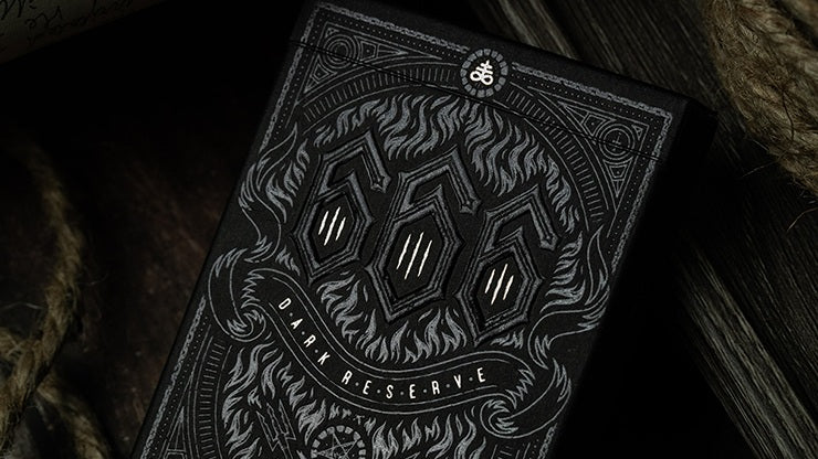 666 Silver Dark Reserve Playing Cards - Premium Casino Grade Deck for Poker, Magic Tricks & Collectors | Elegant Gift for Card Game Enthusiasts