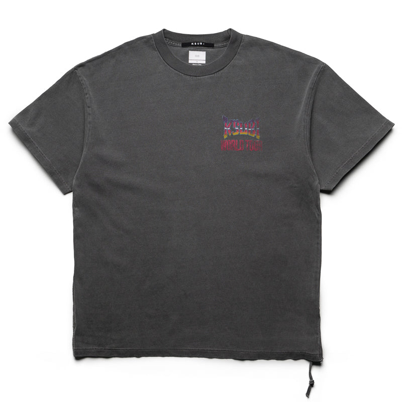 Ksubi Global Ekcess Tee - Black Fade Distressed Cotton T-Shirt for Men | Streetwear Fashion | Perfect for Casual Wear & Urban Outfits