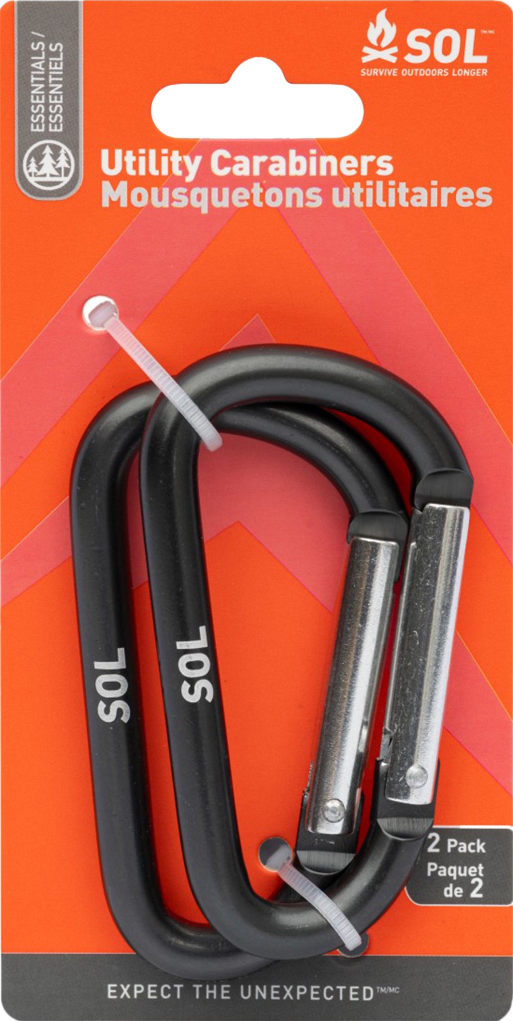 2 Pack Heavy Duty Utility Carabiners 8cm - Durable Metal Clips for Hiking, Camping & Outdoor Gear - Perfect for Backpacks, Keys & Tools