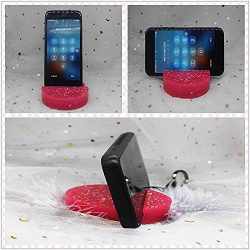 Yalulu 2pcs Silicone Phone Stand Mold - DIY Resin Casting for Home Office Decor