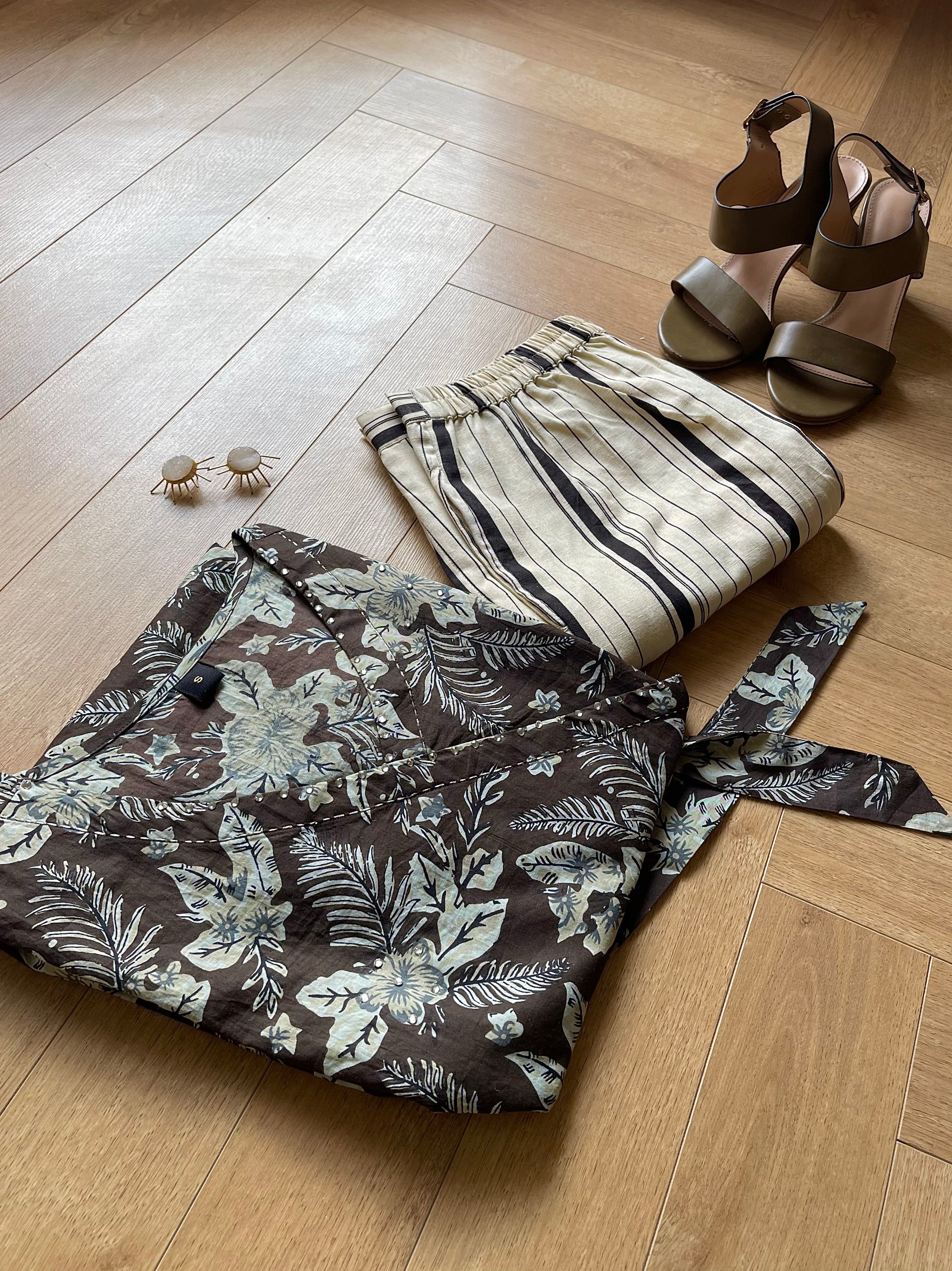 Stylish Brown Cotton Printed Matching Outfit Set for Women - Casual Wear, Summer Outfits, and Everyday Fashion