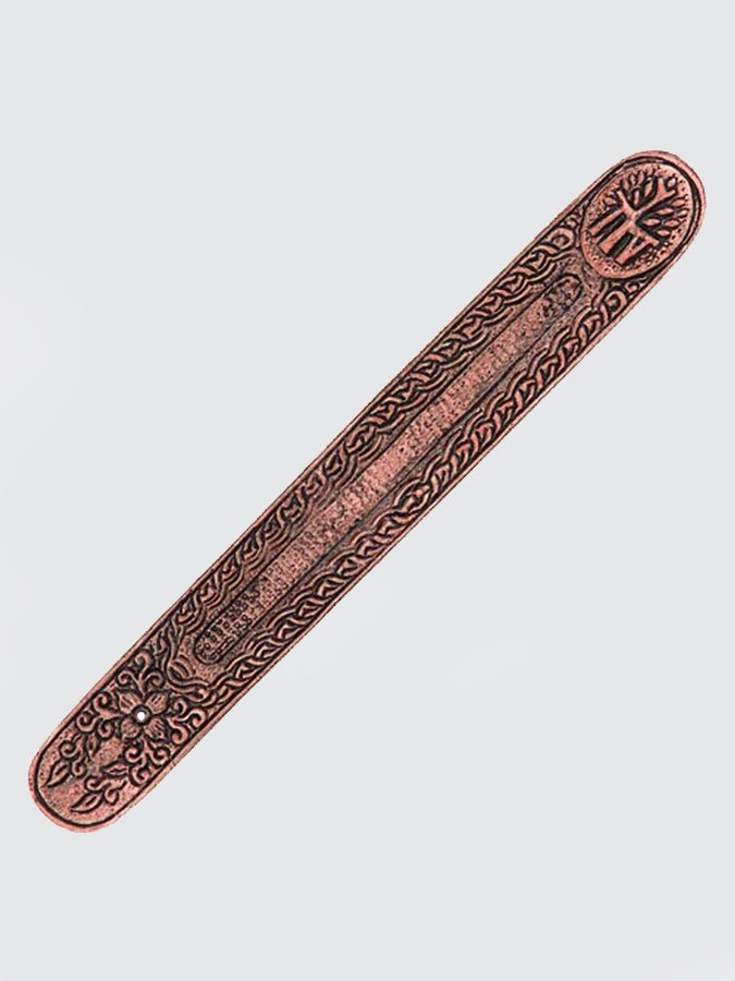 Namaste Metal Embossed Incense Holder - Elegant Aromatherapy Decor for Yoga, Meditation & Home Relaxation