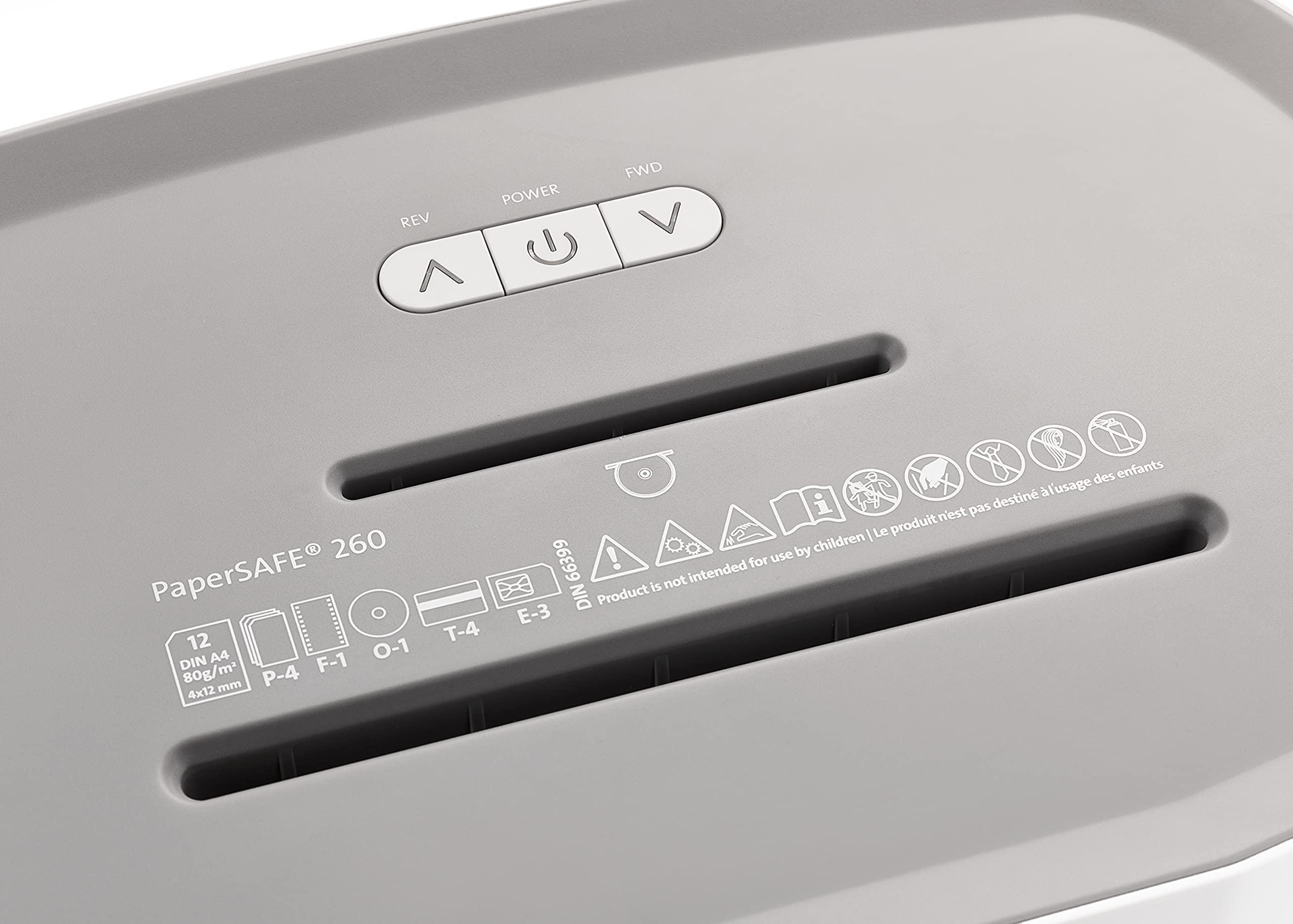 Dahle PaperSAFE PS 260 Oil-Free Paper Shredder with Jam Protection | P-4 Security Level | 12 Sheet Capacity | Shreds CDs, Staples, Paper Clips & Credit Cards | Perfect for Office & Home Document Security