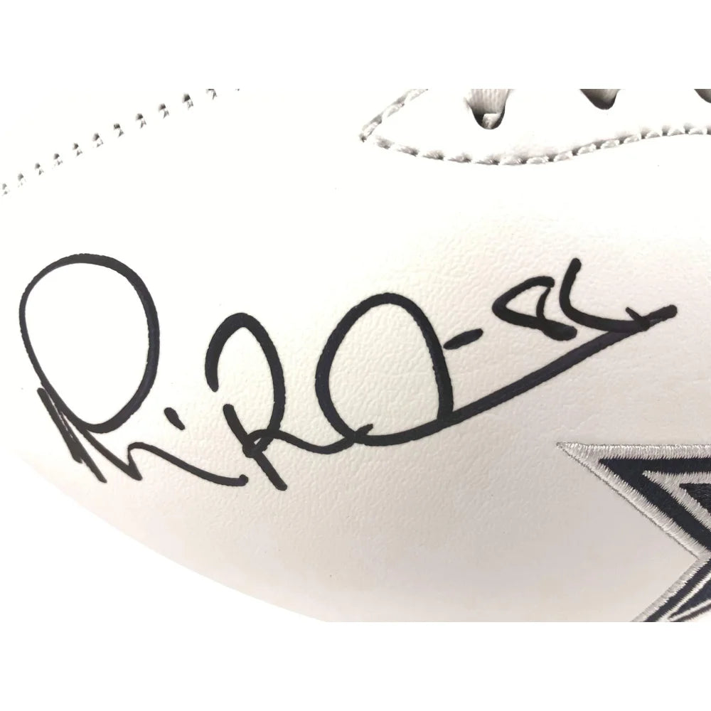 Michael Irvin Autographed Dallas Cowboys Football - Hand Signed White Panel with JSA COA - Perfect for NFL Memorabilia Collectors and Cowboys Fans