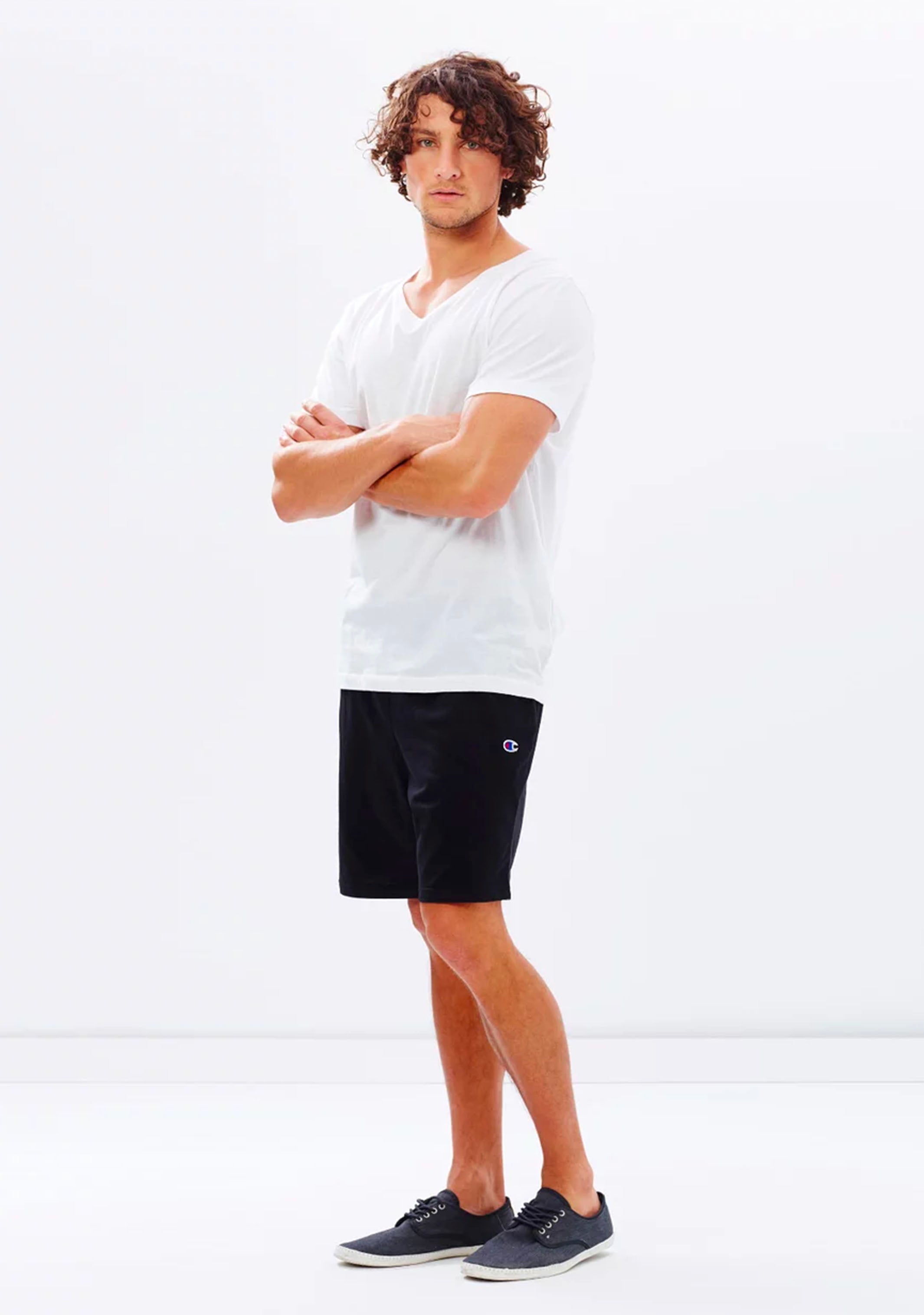 Champion Men's C Logo Jersey Short Sleeve T-Shirt - Comfortable Athletic Tee for Gym, Running & Casual Wear