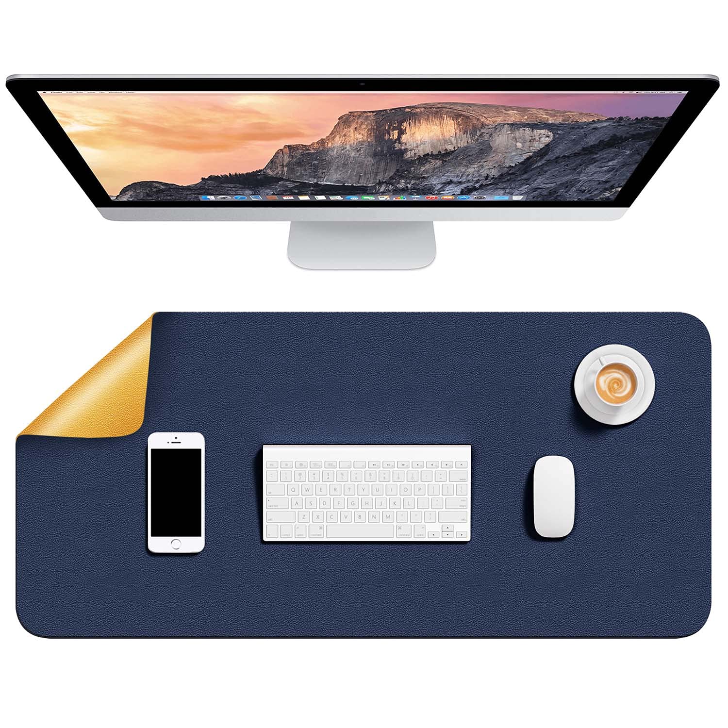 Hsurbtra Dual-Sided PU Leather Desk Pad - 31.5