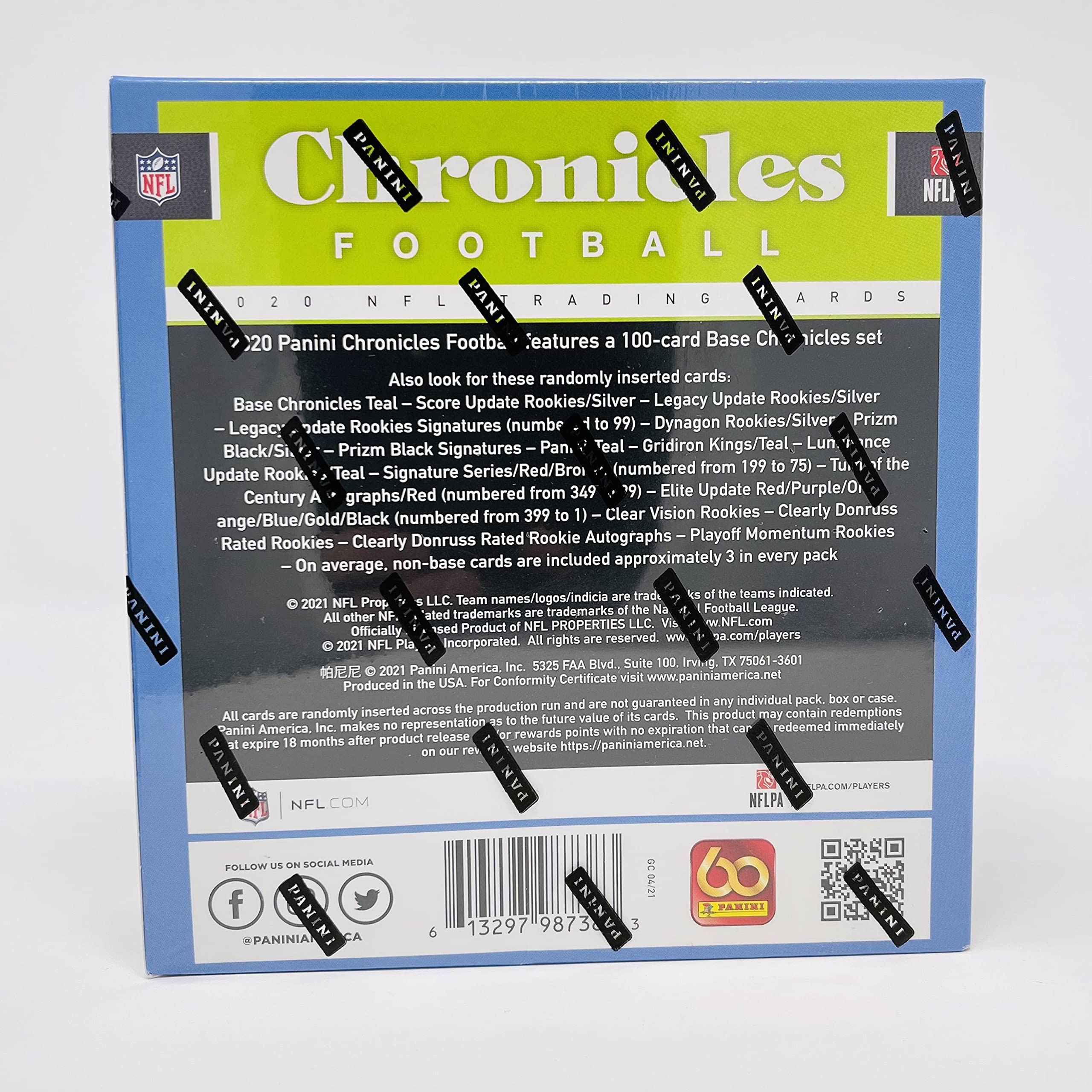 2020 Panini Chronicles Football Mega Box - Collectible Trading Cards for NFL Fans | Perfect for Sports Memorabilia Collections & Gifting