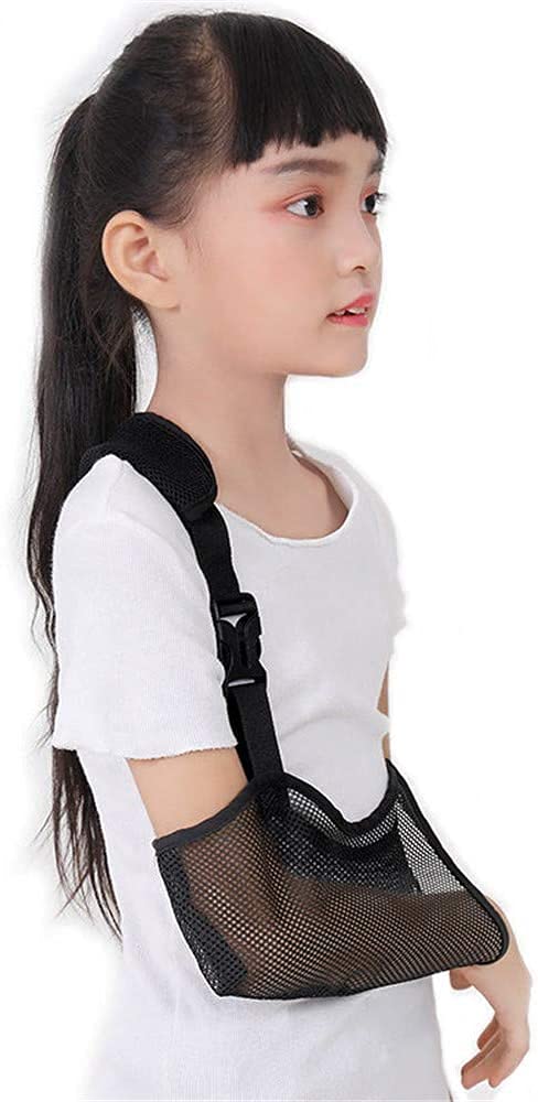 Breathable Adjustable Medical Arm Sling for Shoulder & Elbow Injury Recovery - Rotator Cuff Support Brace with Comfortable Strap for Adults & Kids (Size S) - Ideal for Post-Surgery, Sports Injuries & Daily Mobility Support