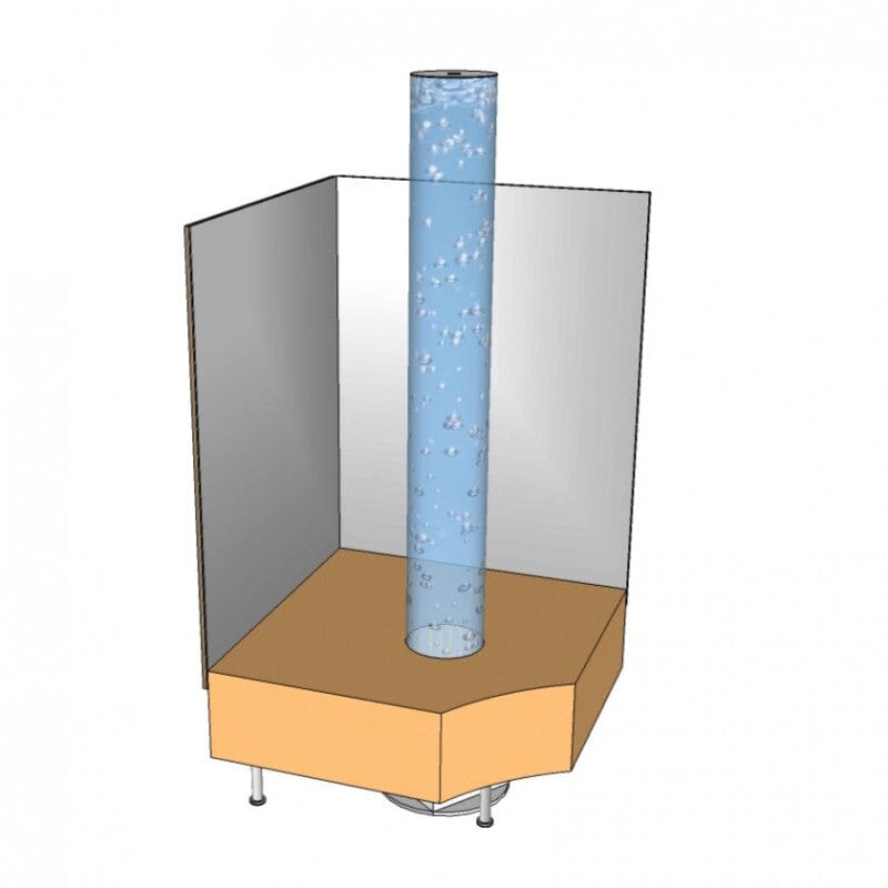 Corner Base for Closer Bubble Tube - Durable Plastic Bubble Tube Stand for Sensory Rooms, Spas, and Relaxation Spaces
