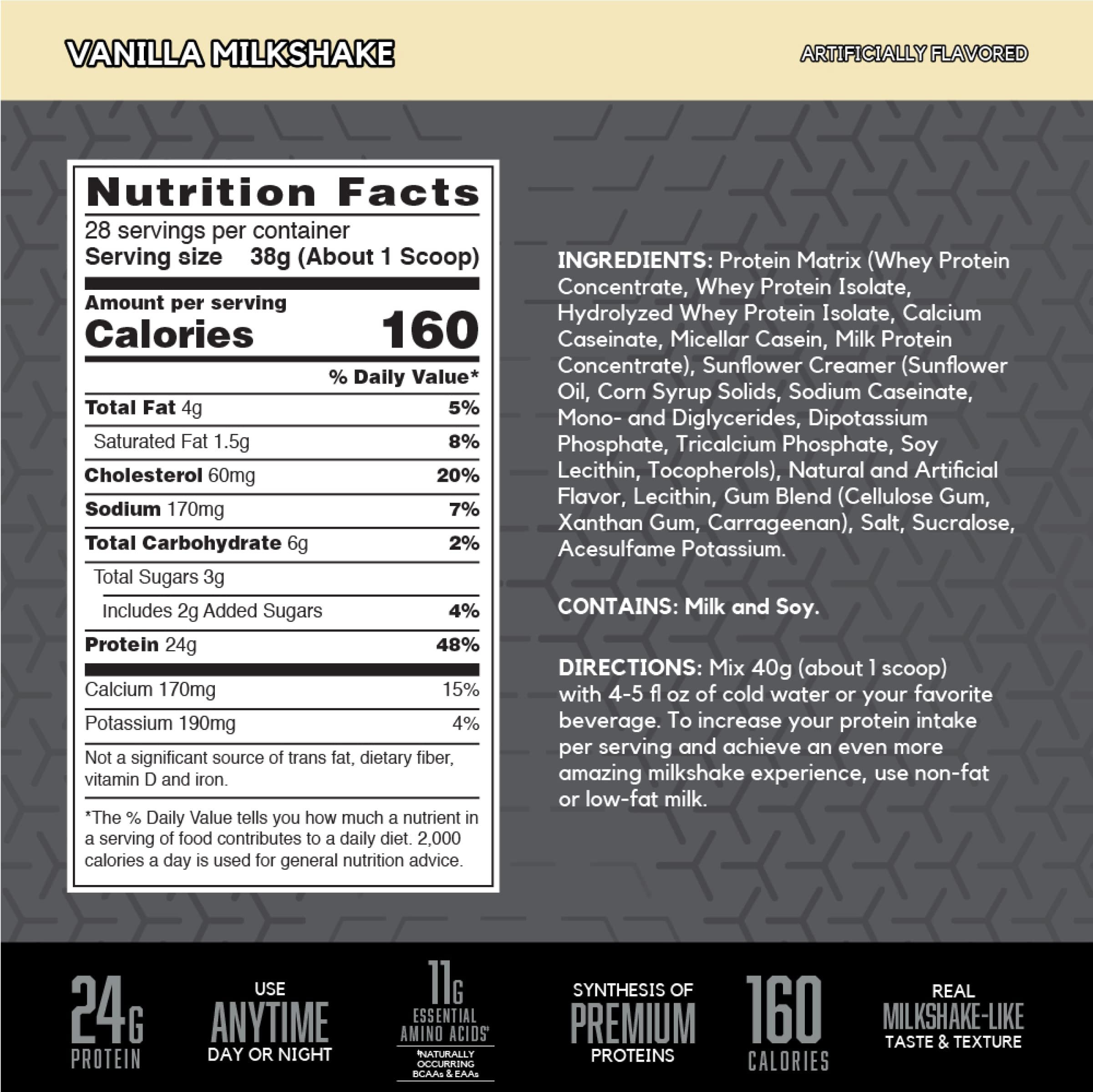 BSN SYNTHA-6 Edge Protein Powder - Vanilla Milkshake Flavor | 24g Protein per Serving with Hydrolyzed Whey, Micellar Casein & Milk Protein Isolate | Low Sugar Content | 28 Servings | Ideal for Post-Workout Recovery, Muscle Building & Healthy Lifestyle