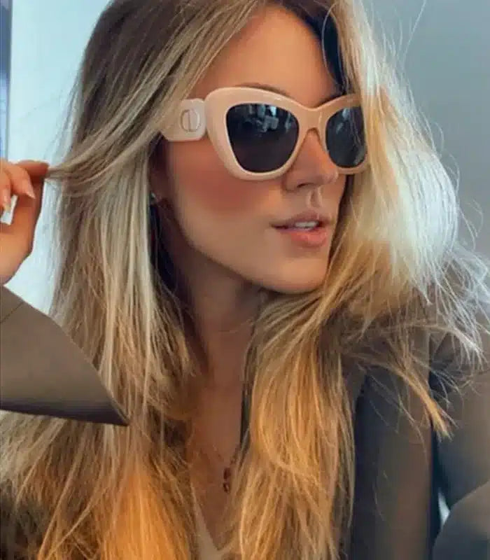 Dior Bobby B1U Cat Eye Sunglasses in Nude Beige - Luxury Designer Shades for Women, UV Protection, Fashionable & Elegant - Perfect for Beach, Driving & Outdoor Activities