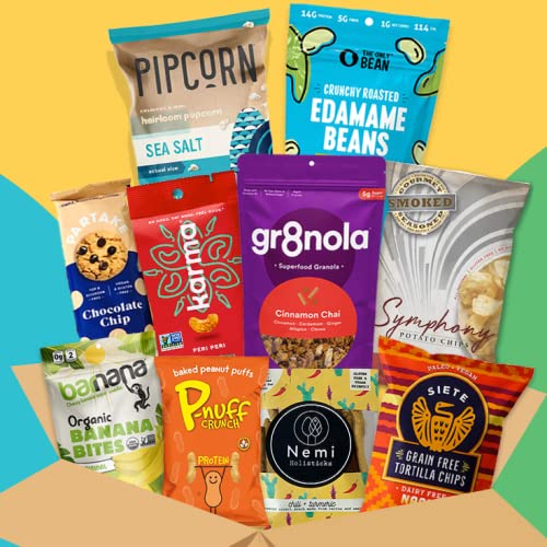 Healthy Snack Gift Box (10 Count) - Perfect for Holidays, Corporate Gifts & Stocking Stuffers