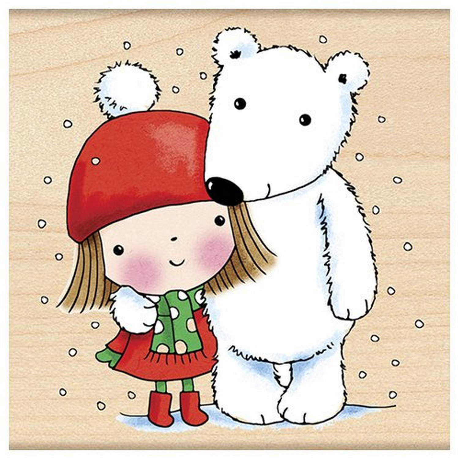 Polar Mimi Wood Rubber Stamp 4279H for Scrapbooking & Card Making