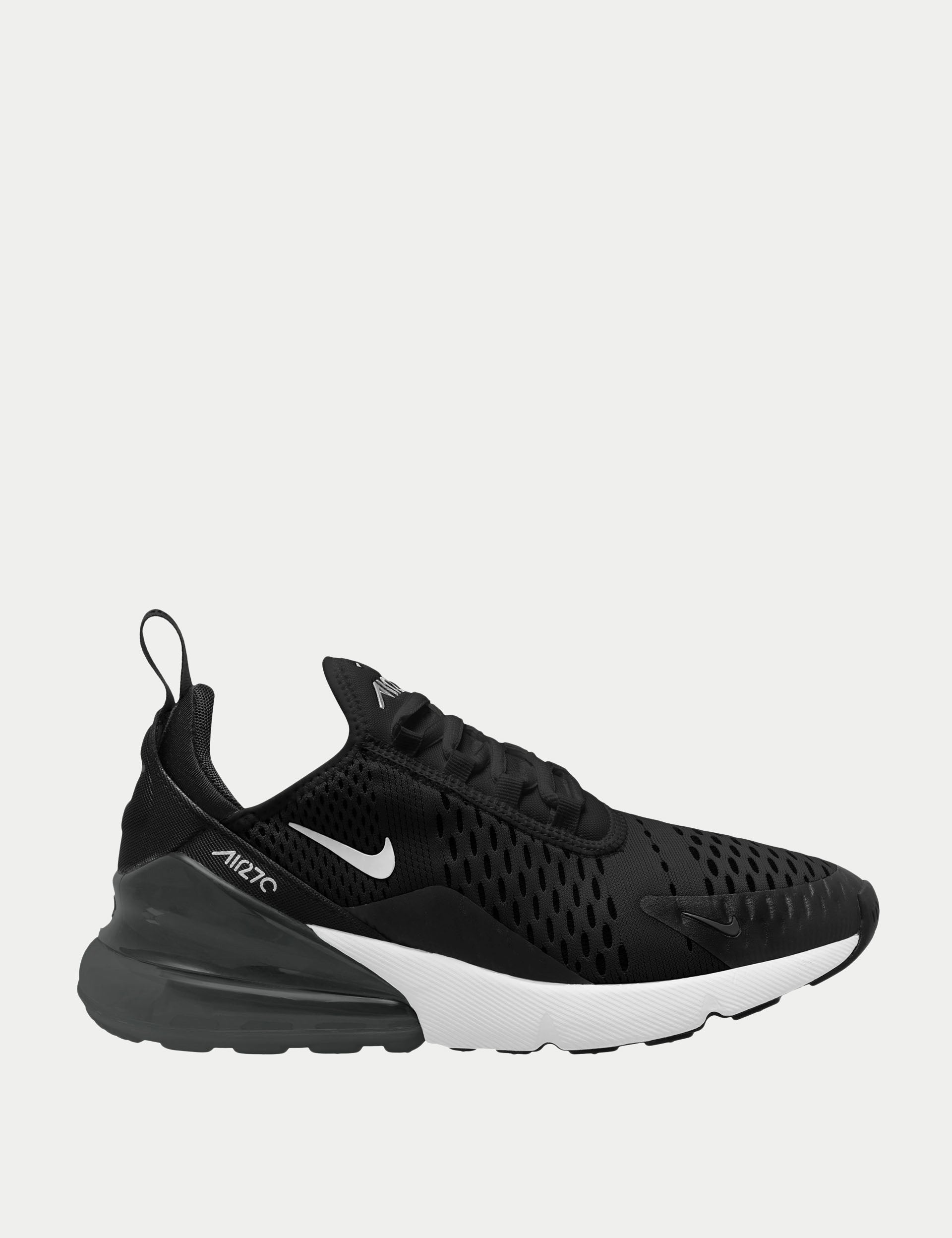Nike Air Max 270 Running Shoes for Men - Black/White/Anthracite Cushioned Sneakers for Gym, Workout & Casual Wear