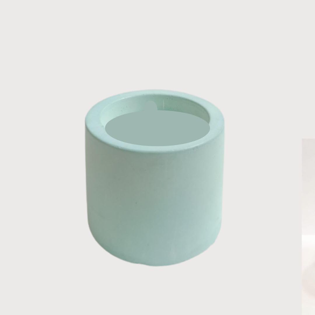 Floryn Decor Handmade Concrete Candle Jars - DIY Candle Making Kit with Blue Planters | Perfect for Home Decor, Wedding Centerpieces & Succulent Planters