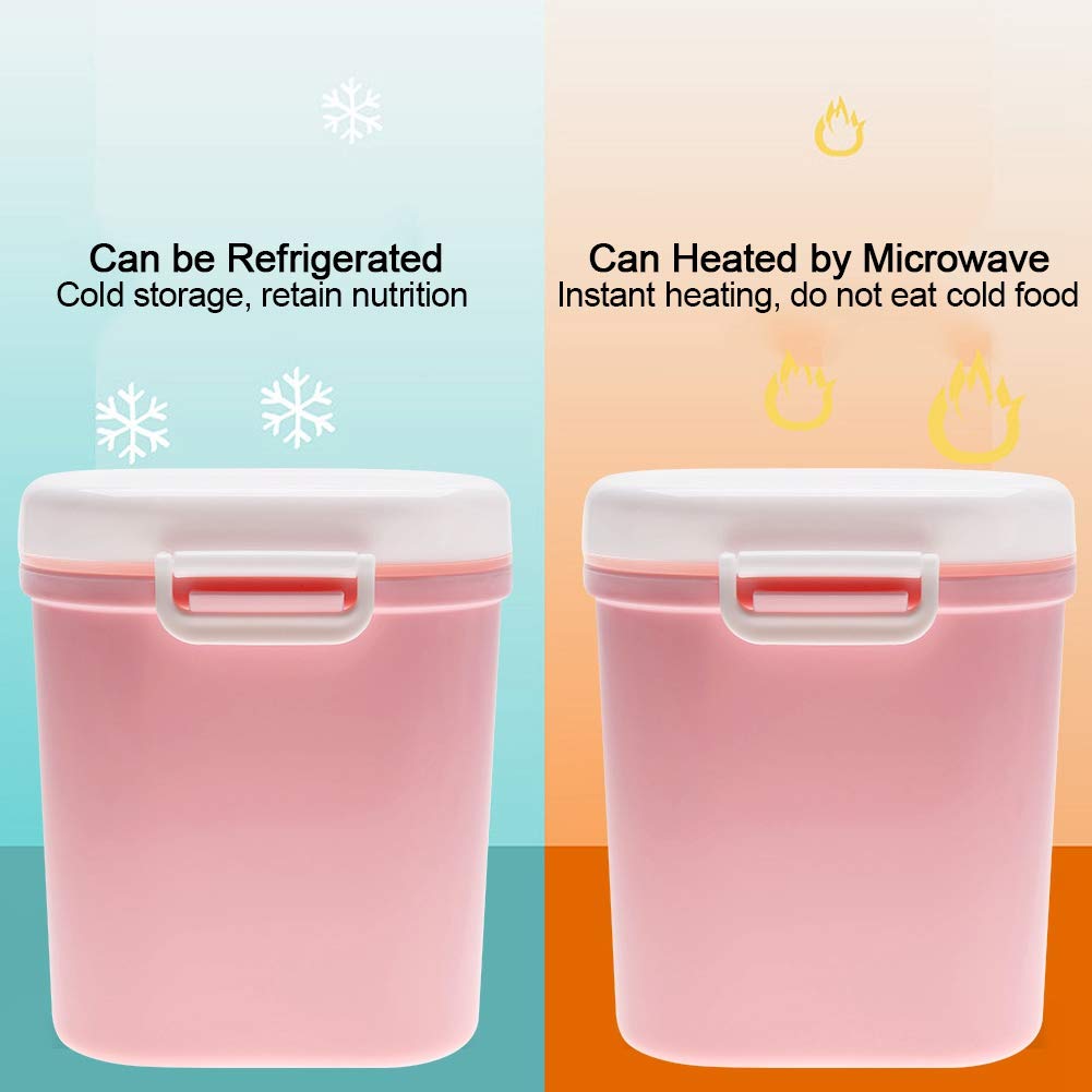 Ubervia® Airtight Milk Powder Storage Container - Durable, Odorless & Moisture-Proof PP Powder Box for Baby Formula, Coffee, Tea & Baking Supplies | Travel-Friendly & Home Use (Pink, Large) | Perfect for Kitchen Pantry, Camping & Baby Care