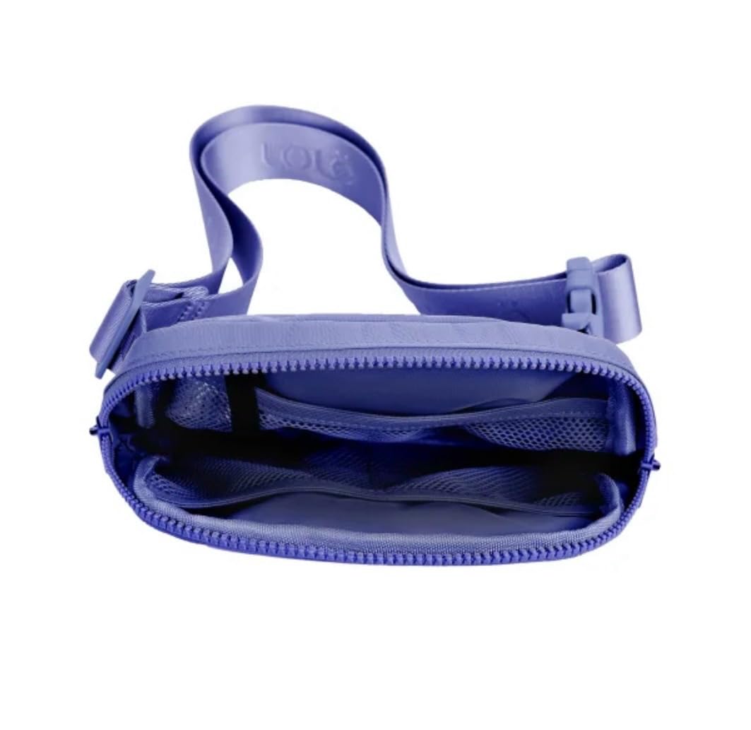 Lole Unisex Crossbody Belt Bag - Periwinkle Blue | Water-Resistant & Adjustable Waist Pack for Travel, Hiking, and Everyday Use