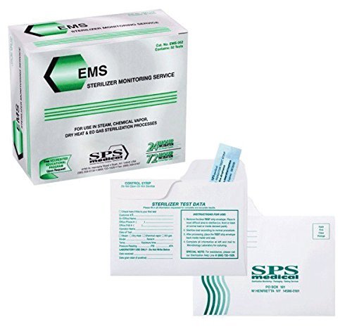 SPS Medical EMS-052 Econo Mail-In Sterilizer Monitoring Service - 52/Bx Pack | Hospital & Dental Clinic Sterilization Validation