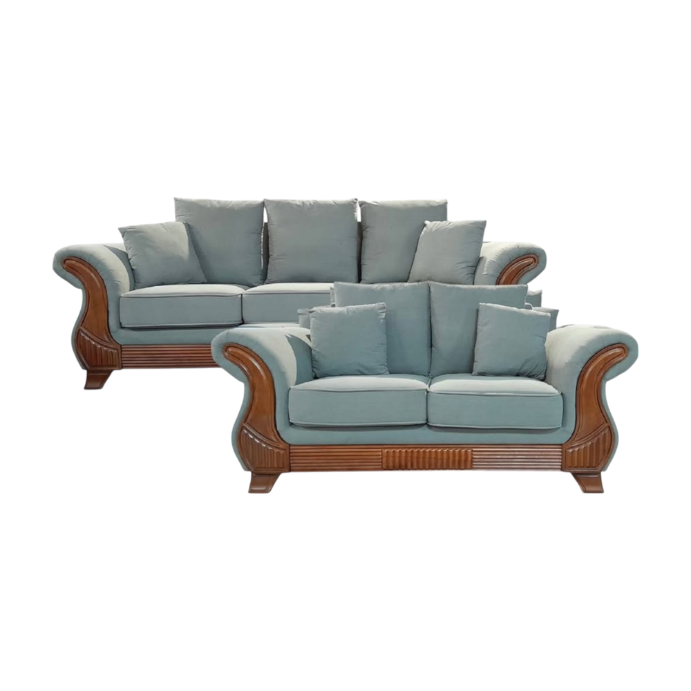 Bless 3+2 Fabric Sofa Light Grey #1299 - Modern Living Room Furniture Set for Home & Office Comfort