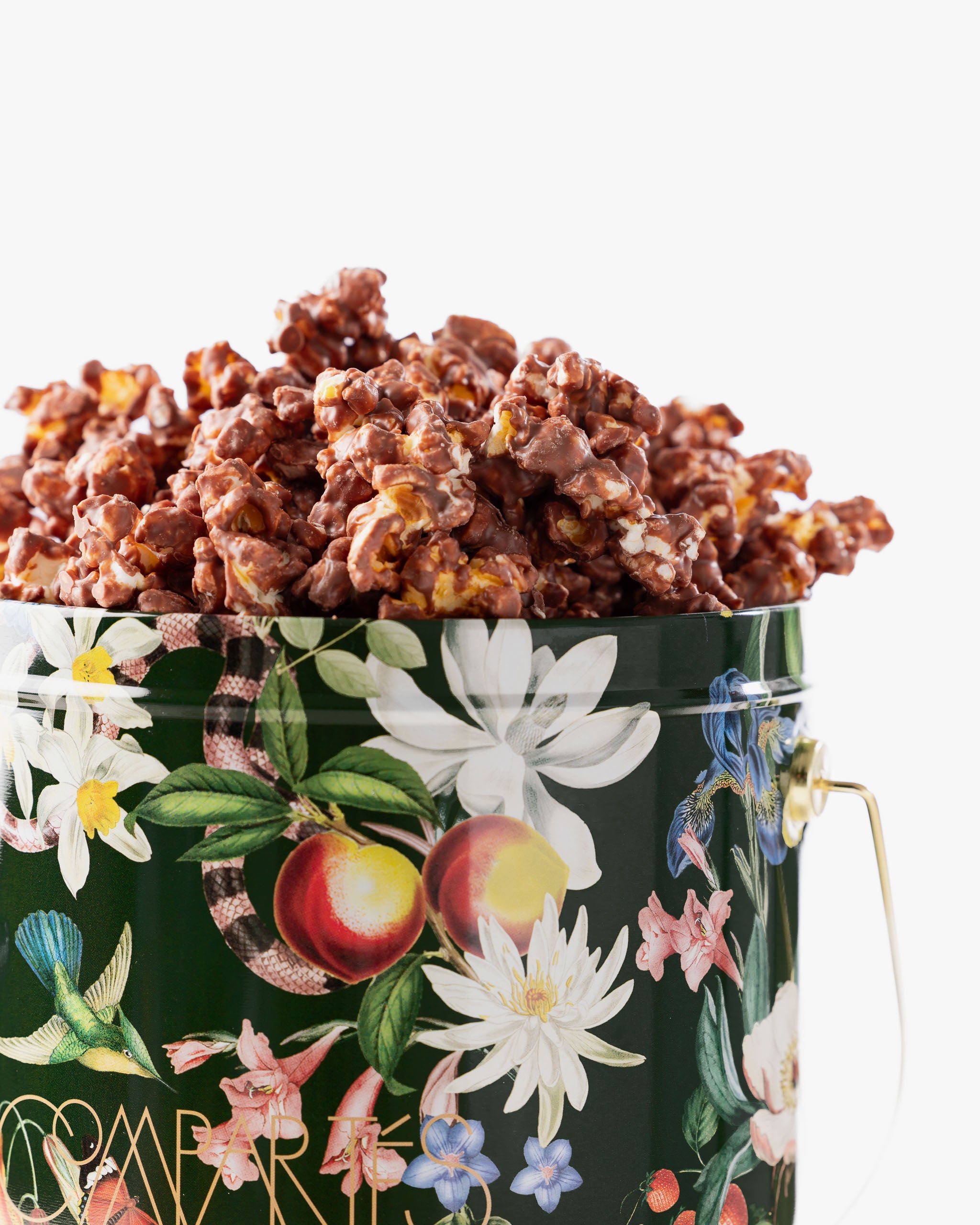 Delicious Chocolate Covered Popcorn Bucket - Gourmet Sweet & Salty Snack for Movie Nights, Parties & Gifts - 16oz Resealable Tub