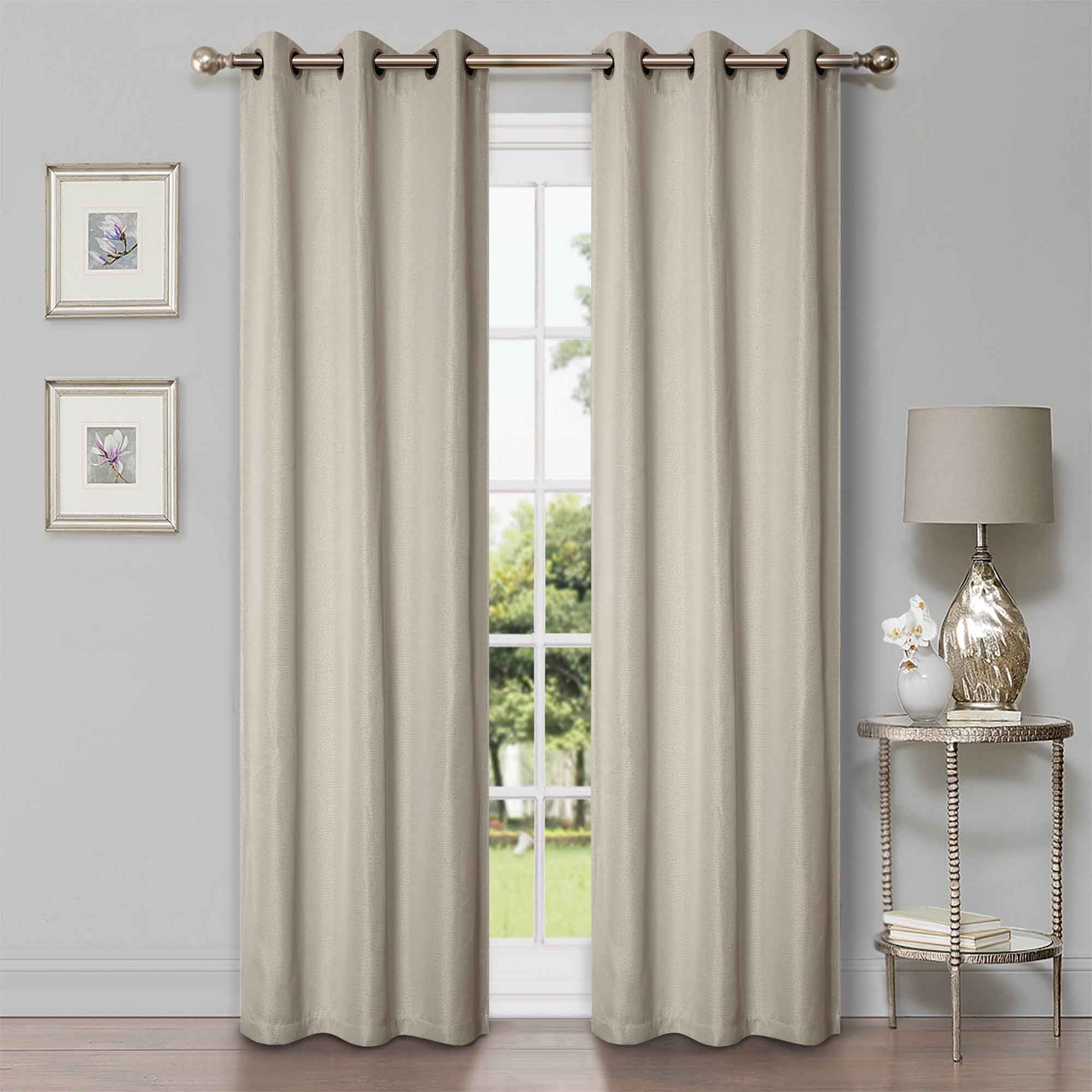 Blackout Curtains for Bedroom - 100% Linen Washable Room Darkening Curtains Set of 2 Panels - Perfect for Home Theater, Nursery & Light Sleepers