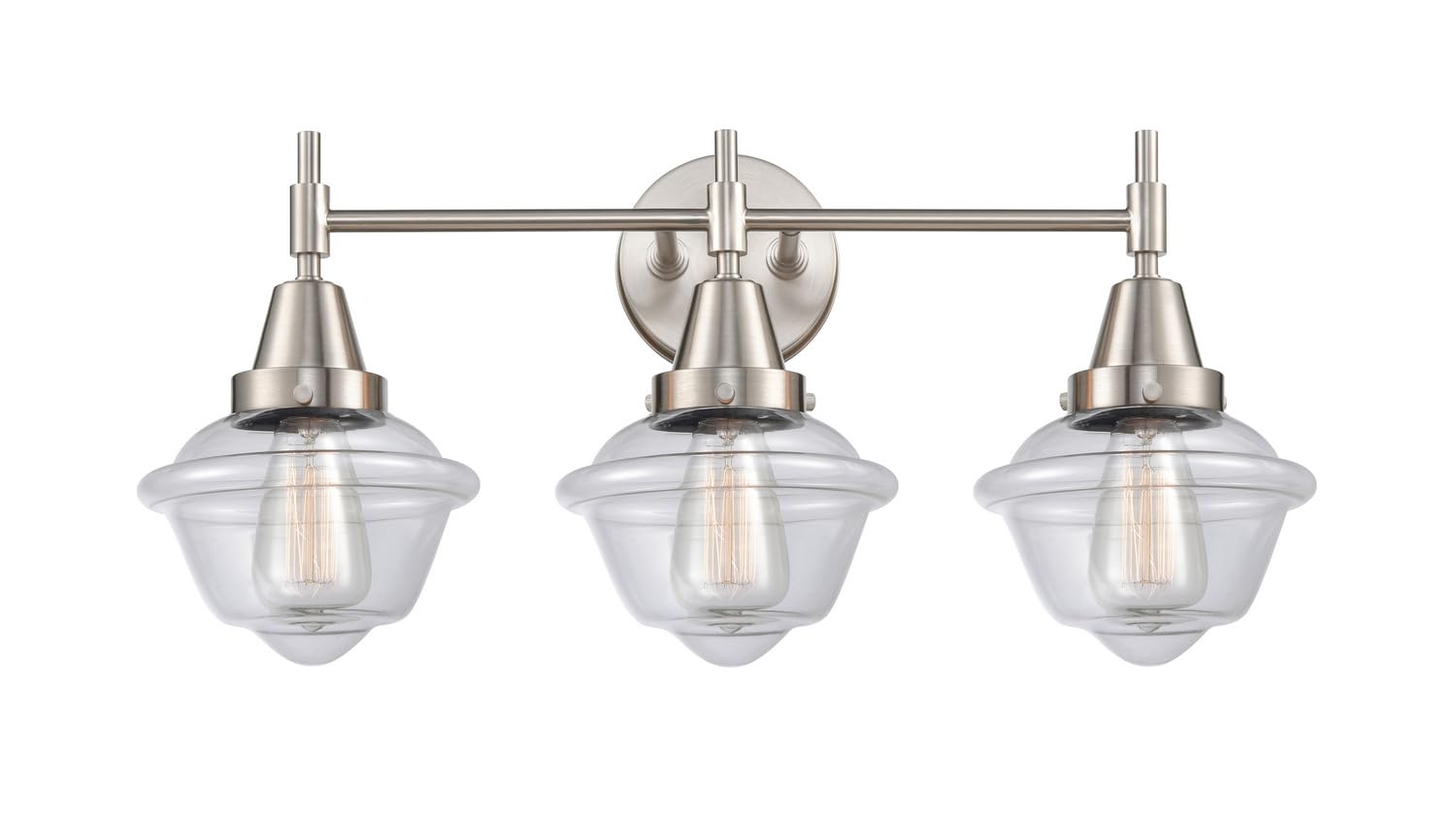Innovations 447-3W-SN-G532-LED Transitional LED Bathroom Vanity Light Fixture - Pewter, Nickel, Silver Finish - Perfect for Modern Bathroom, Powder Room or Spa Decor