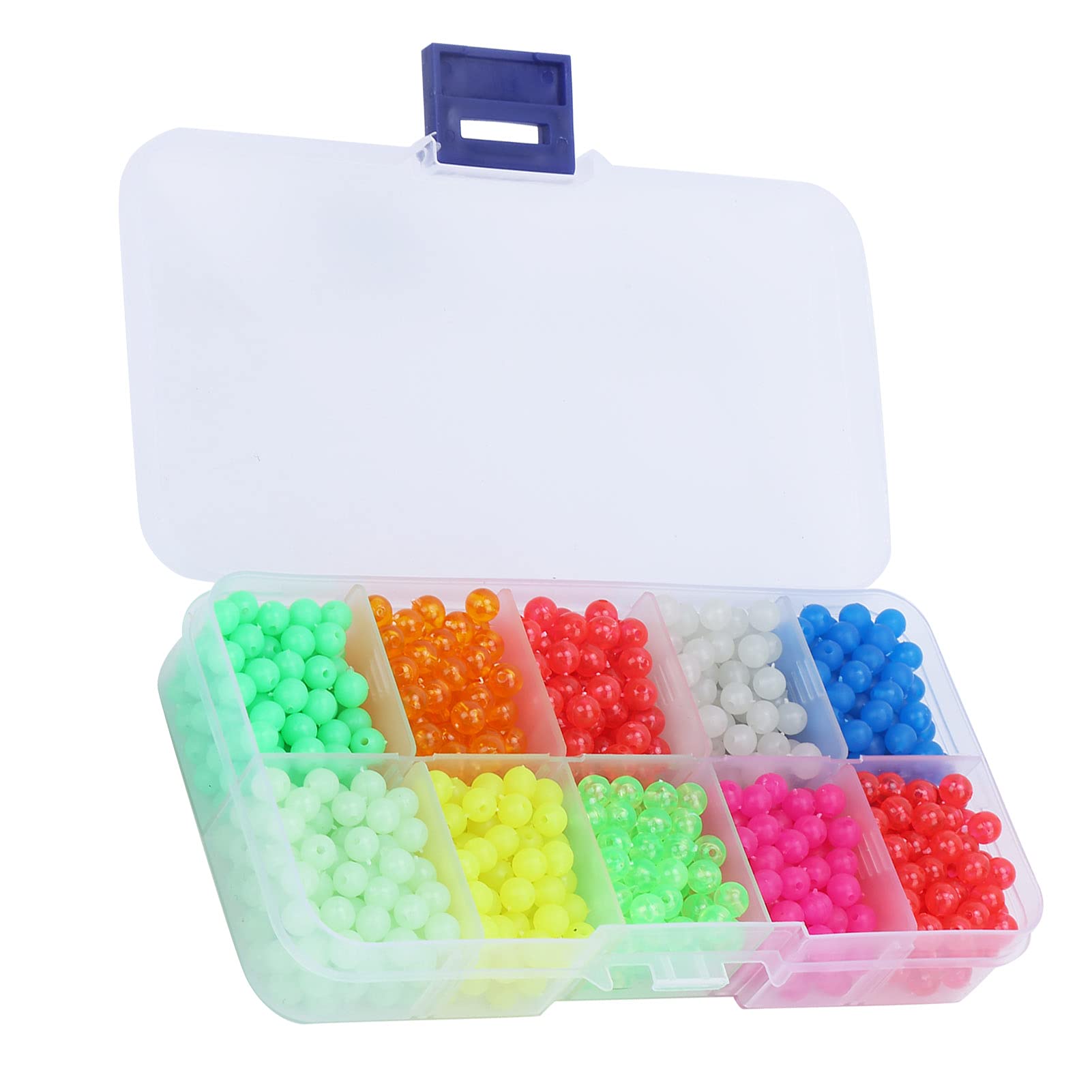 **Bright Color High Reflectivity Fishing Beads - Long Luminous Time, Easy to Use Assorted Bead Retaining Set B for Freshwater & Saltwater Fishing - Perfect for Night Fishing and Low Light Conditions**