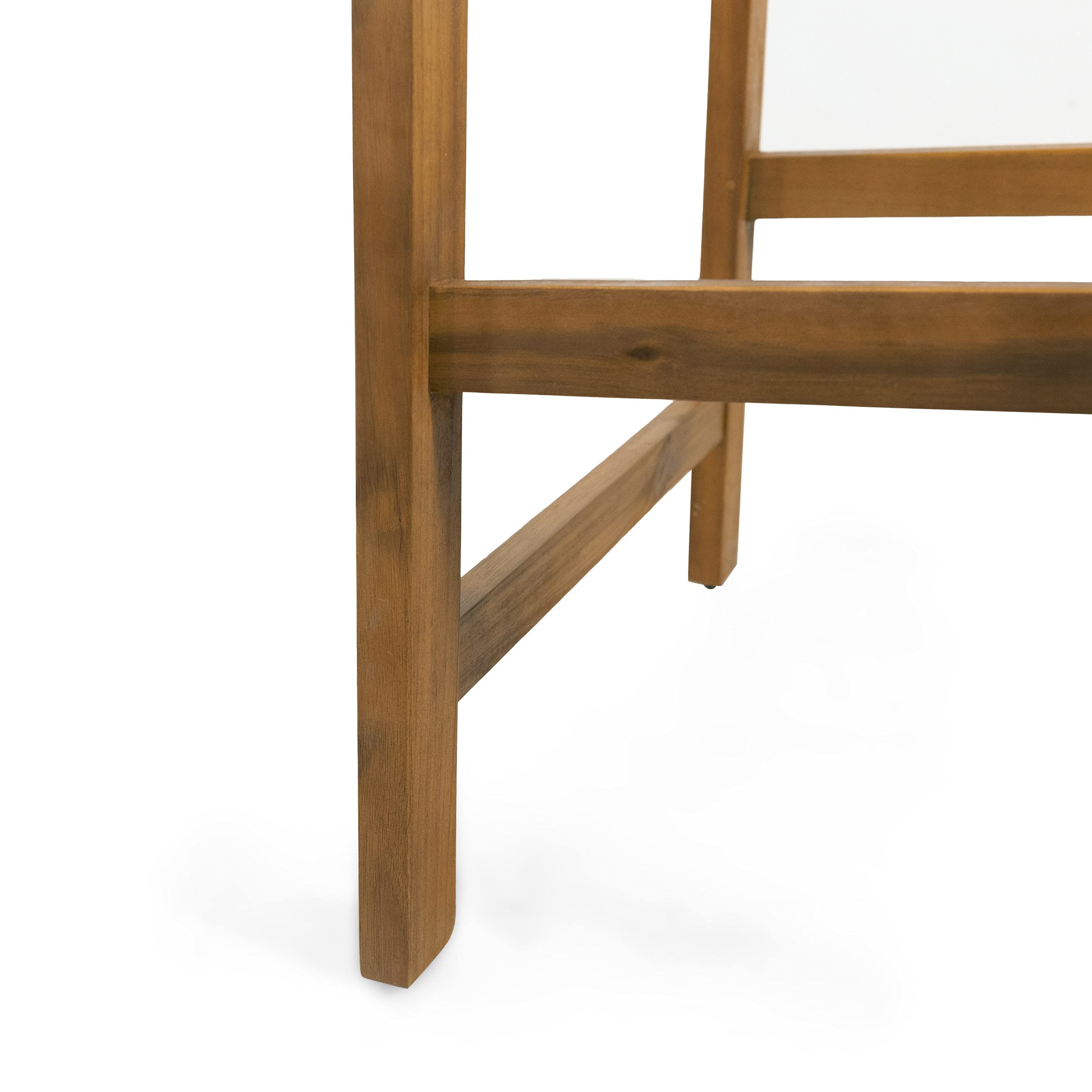 Christopher Knight Home Ashlyn 4-Piece Acacia Wood Barstools Set - Indoor/Outdoor Teak Finish - Perfect for Patio, Kitchen Island & Dining Bar