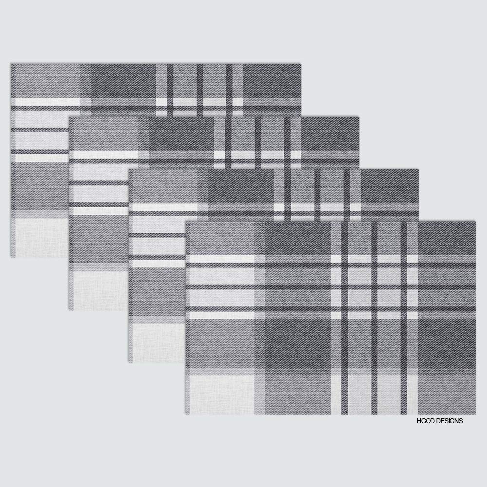 HGOD DESIGNS 4-Pack Plaid Placemats - 12