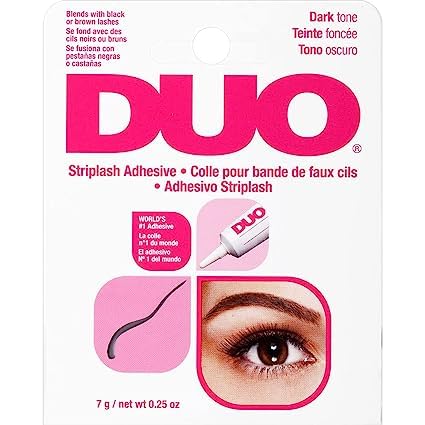 JUPREV Waterproof False Eyelash Glue - Dark Tone Adhesive for Black & Brown Eyelash Extensions | Long-Lasting, Smudge-Proof Lash Glue for Daily Wear & Special Occasions