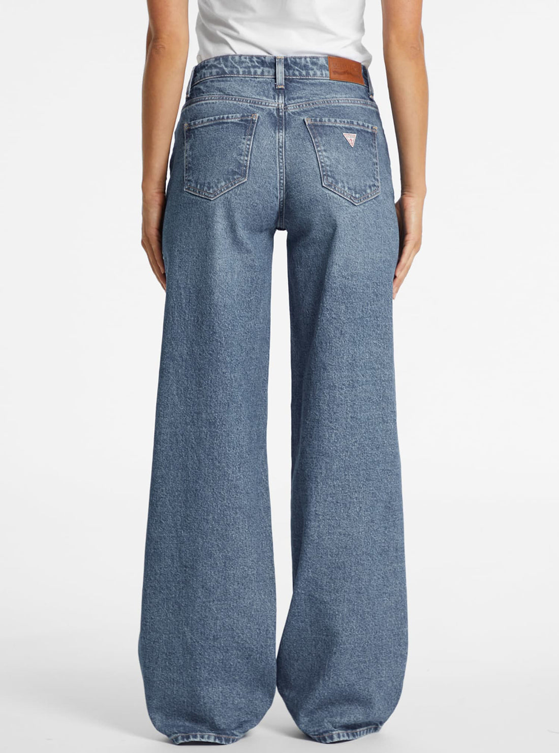 Guess G11 Women's High Waist Wide Leg Jeans - Comfortable Stretch Denim for Casual Wear & Everyday Outfits