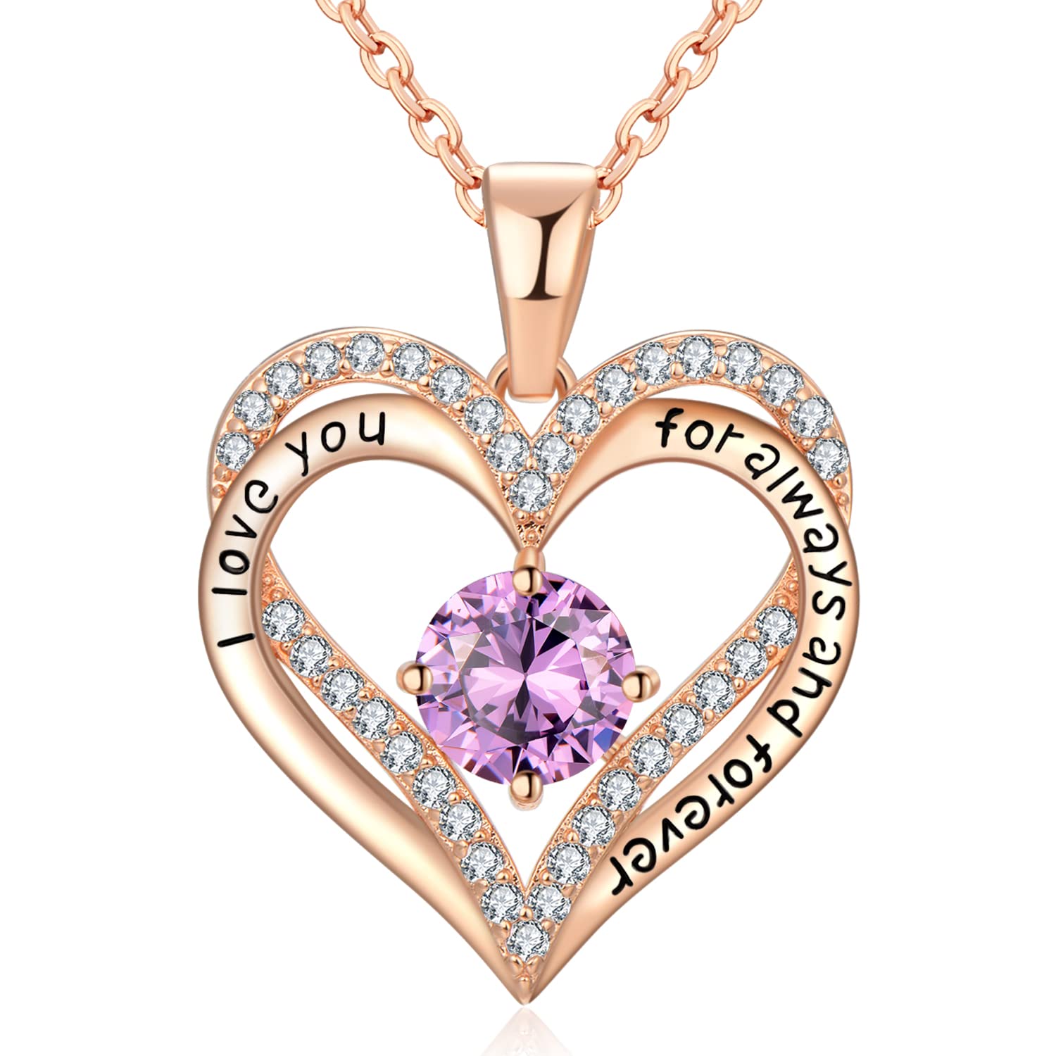 Lucktree 18K Rose Gold Necklace for Women - Elegant Birthday Gift for Wife, Girlfriend, Daughter, or Mom | Perfect for Anniversary, Mother's Day, Christmas & Valentine's Day | Jewelry for Everyday Wear & Special Occasions