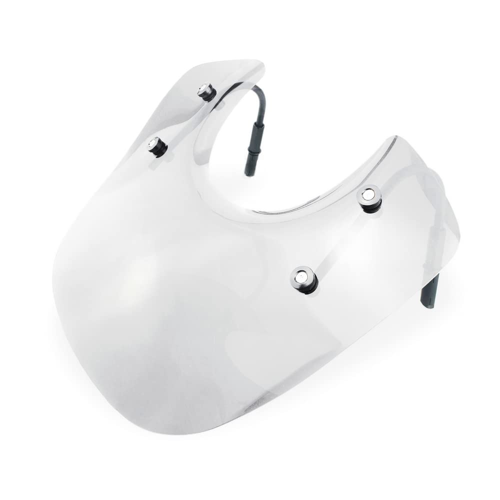 Heinmo Motorcycle Windshield Windscreen for Vespa GTS300 - Scratch Resistant Wind Deflector, White - Perfect for Urban Commuting & Highway Riding