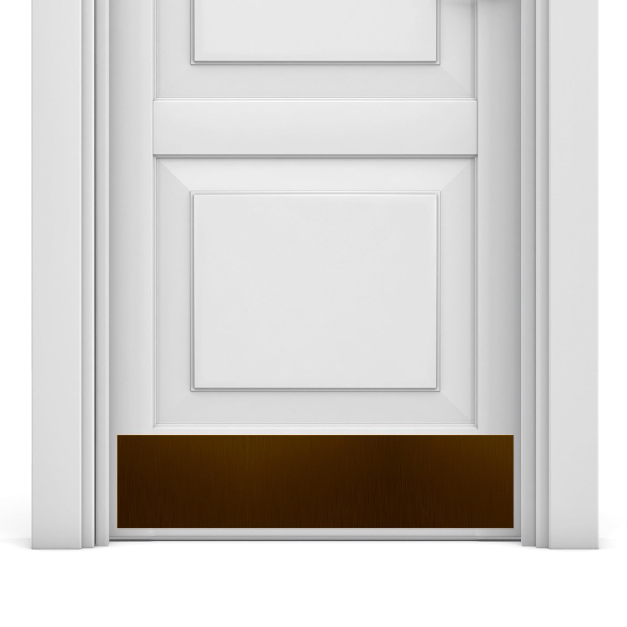 Deck The Door - Elegant & Durable Anodized Aluminum Door Kick Plate with Self-Adhesive - 8x32